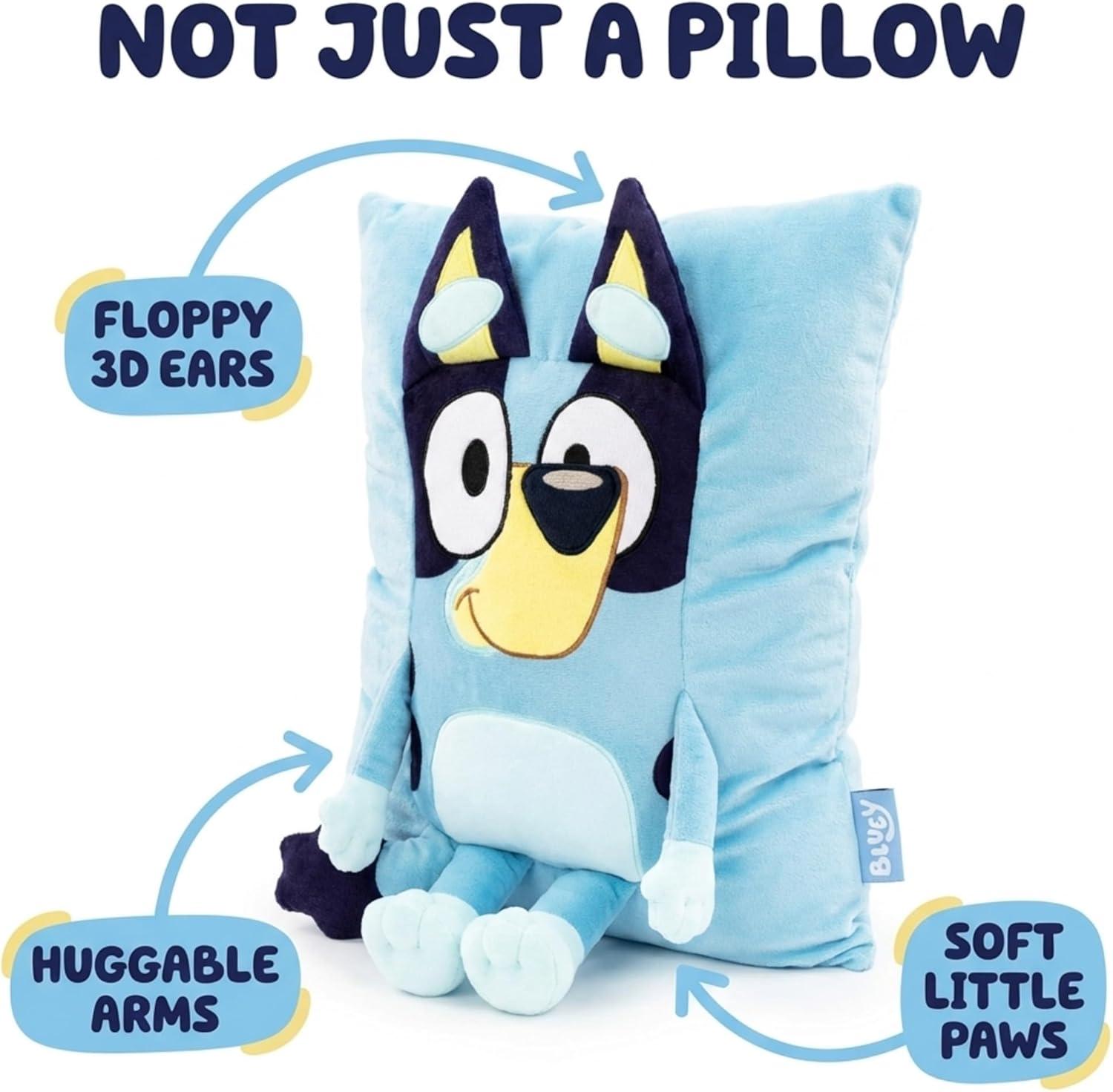 imageBluey Snuggle Pillow Super Soft Plush Decorative Throw Pillow Measures 15 Inches Official Bluey Product