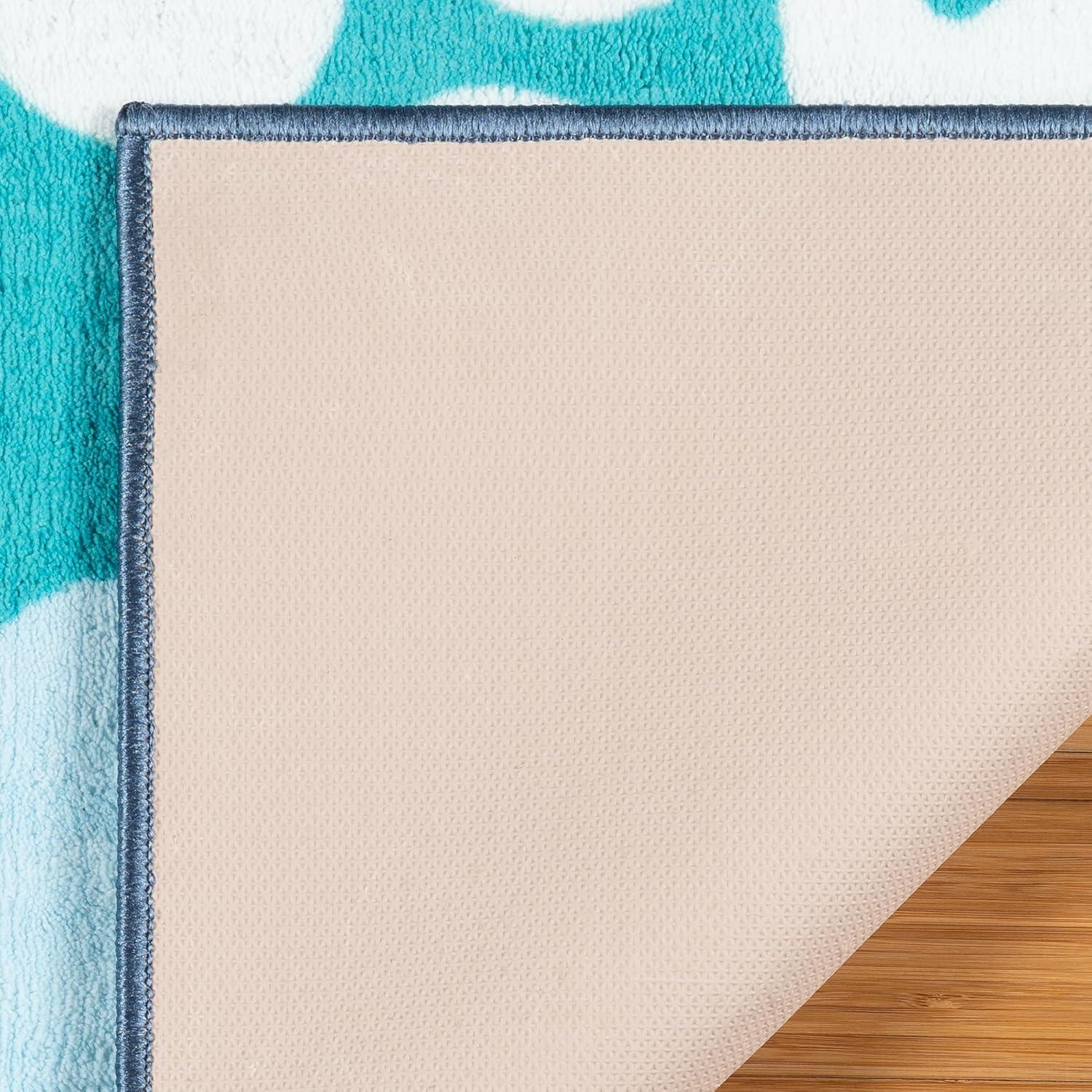 imageGertmenian Bluey Indoor Area Rug 4x6 Large NonSlip Ideal for Children in Bedroom Game Room Classroom Nursery or Play Area Bluey Playtime Friends Multi 25803Bluey Playful Friends