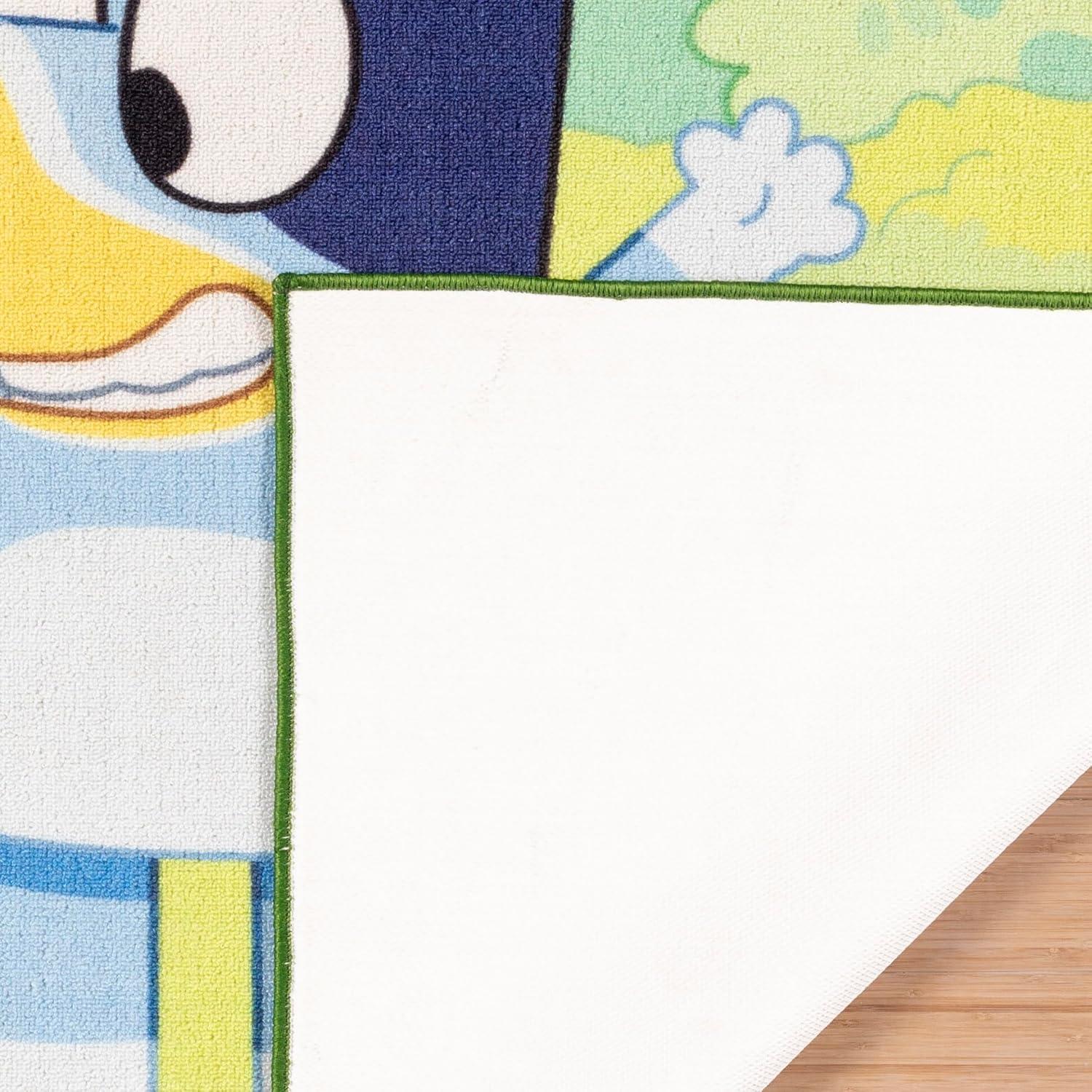 imageGertmenian Bluey Indoor Area Rug 4x6 Large NonSlip Ideal for Children in Bedroom Game Room Classroom Nursery or Play Area Bluey Playtime Friends Multi 25803Bluey Playtime Friends