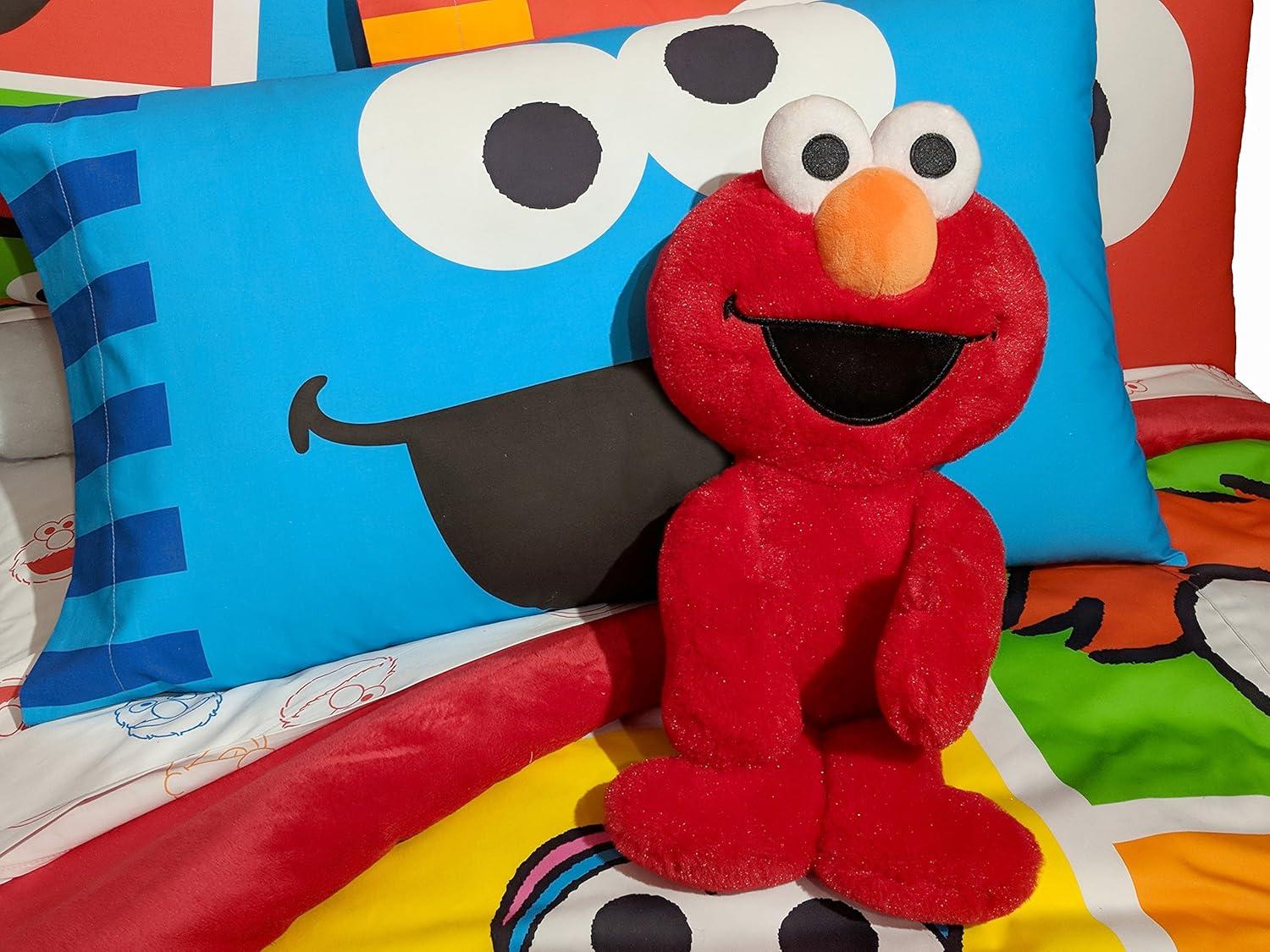 imageJay Franco Bingo Mini Plush Pillow Buddy Super Soft Bluey Character Pillow Polyester Microfiber 11 InchesRed Elmo