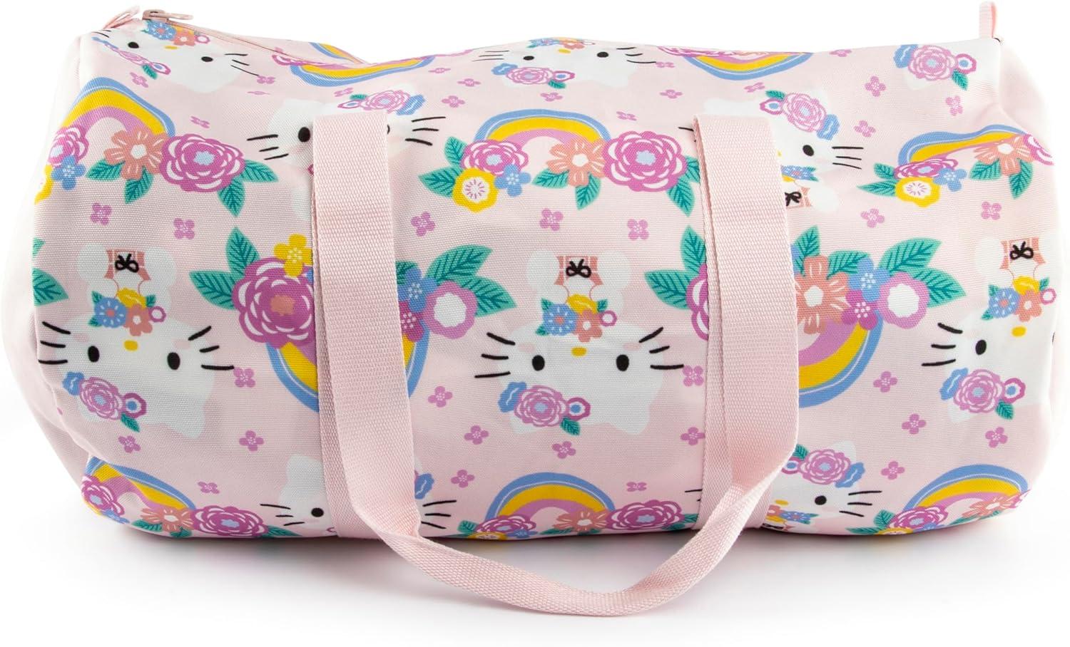 imageJay Franco Bluey Twin Size Comforter Set 4 Piece Bedding Includes Sheet Set Pillow Covers amp Bonus Duffle Bag Super Soft Kids Bedding with Bingo Muffin Coco amp SnickersPink Hello Kitty
