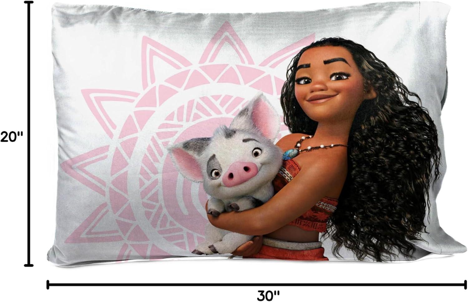 imageJay Franco Bluey amp Bingo 1 Single Reversible Pillowcase DoubleSided Kids Super Soft Bedding Official Bluey ProductMulticolor Moana