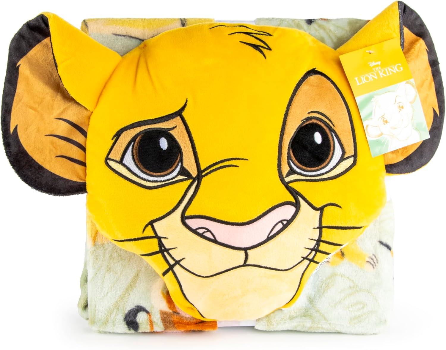 imageJay Franco Bluey amp Bingo Nogginz Set 40 x 50 Inch Lightweight Travel Throw Blanket amp Pillow Kids Super Soft 2 Piece Bedding SetGreen Simba