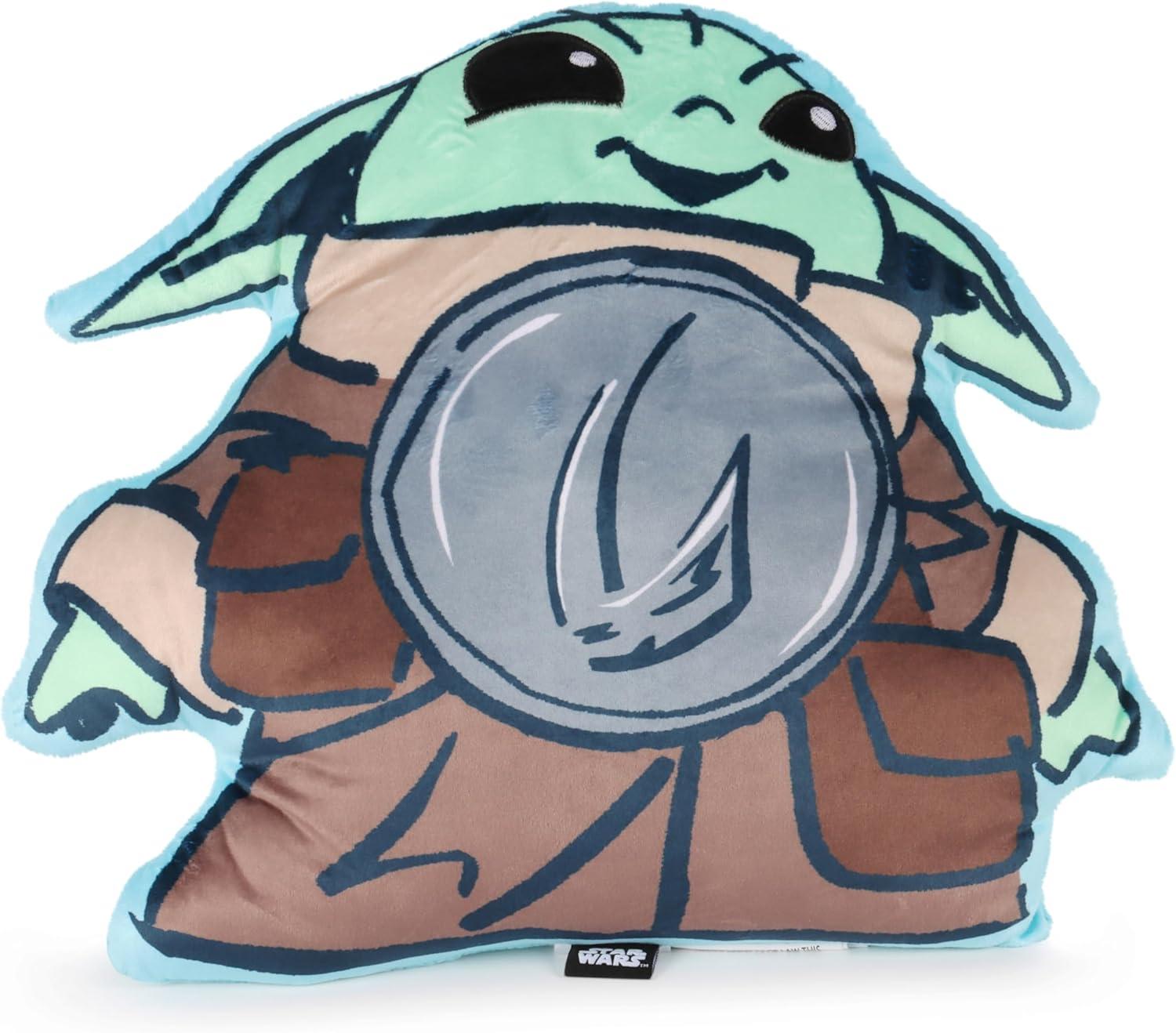 imageJay Franco Bluey amp Bingo Nogginz Set 40 x 50 Inch Lightweight Travel Throw Blanket amp Pillow Kids Super Soft 2 Piece Bedding SetMulti the Mandalorian