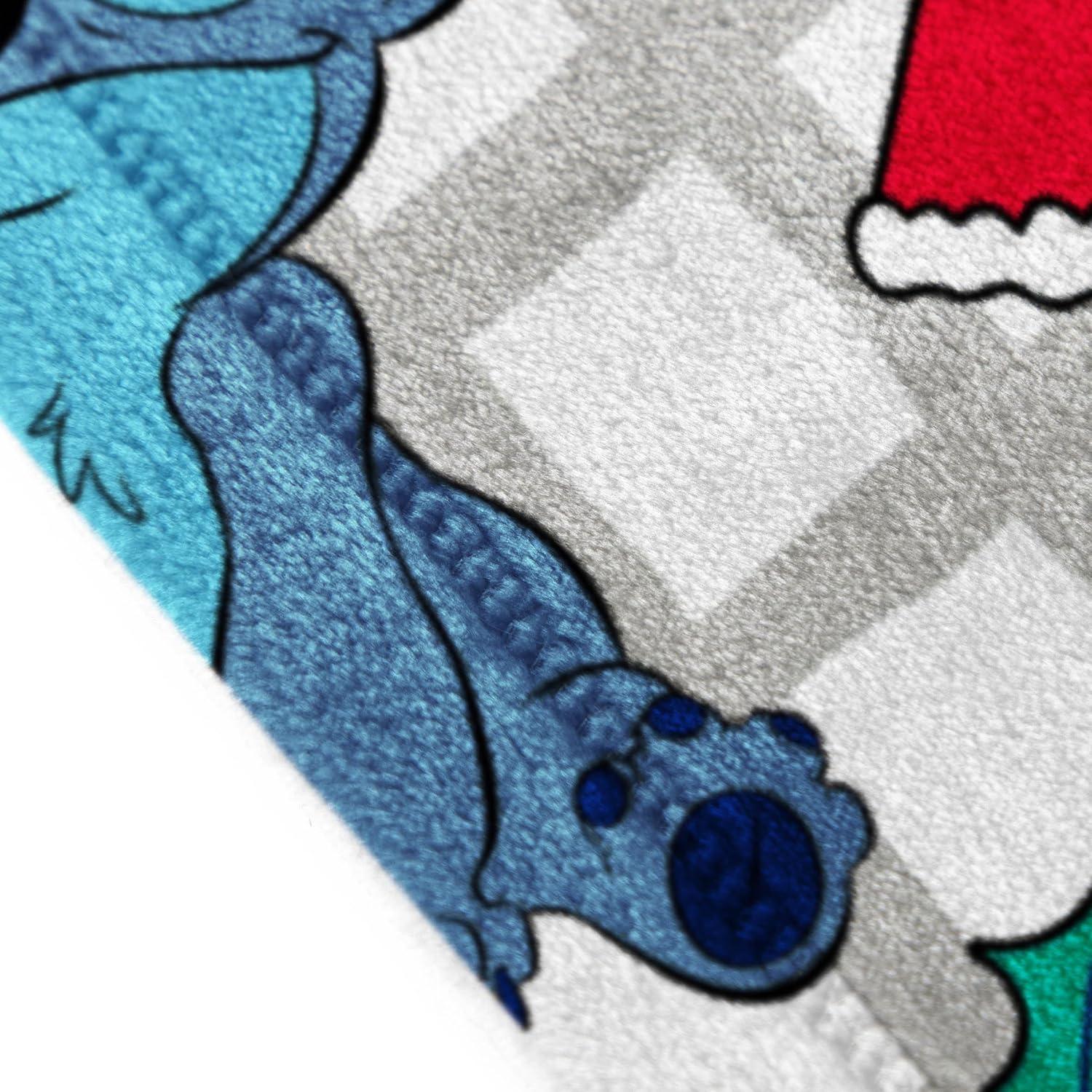 imageJay Franco Kids Christmas Plush Throw Blanket 40 x 50 Inch Soft amp Cozy Fleece Throw for Holiday Bedroom amp Couch Dcor Official Licensed Product Blue BlueyMulti Stitch