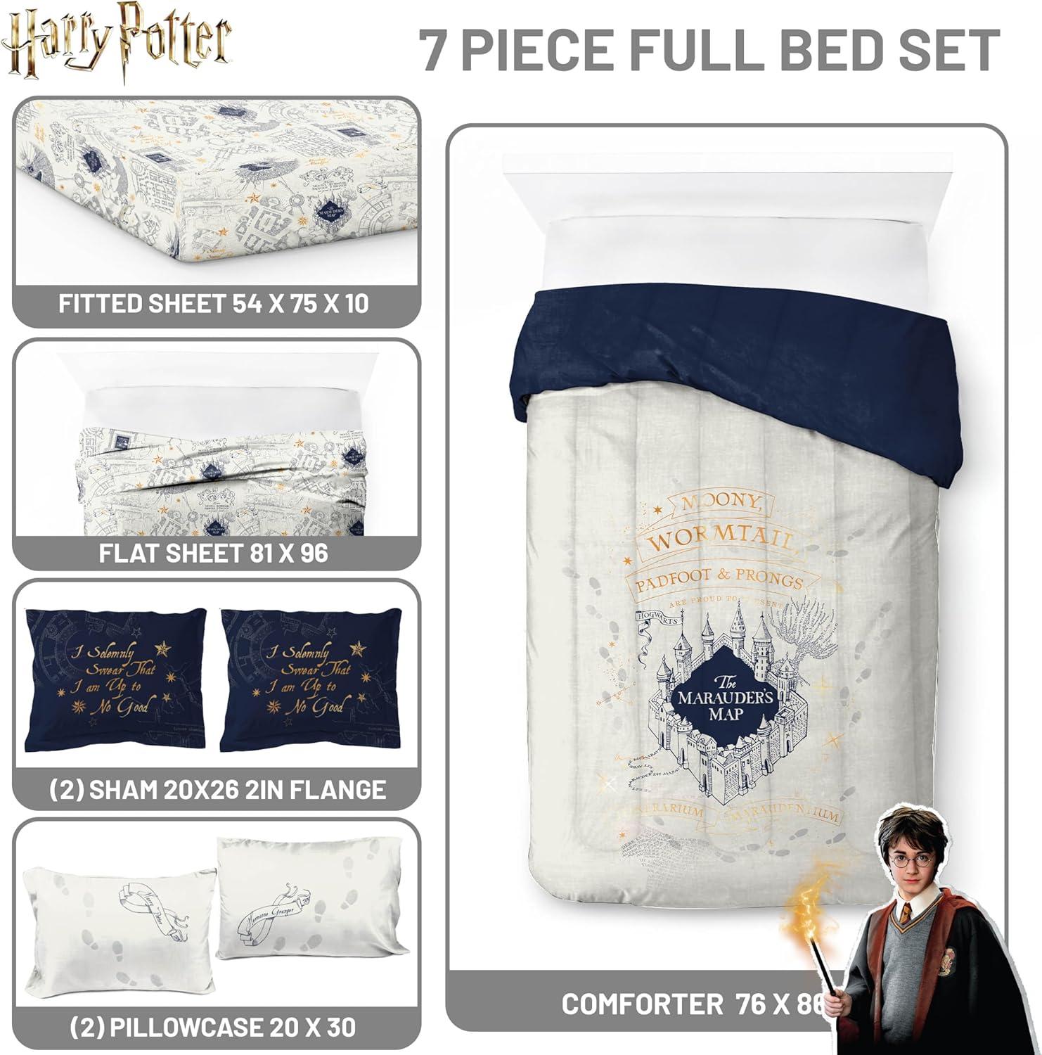 imageJay Franco Kids Comforter Set Includes Sheets and Pillow Covers Soft and Cozy Bed Set for Stylish Room Decor Beige Harry Potter 5 Piece Twin Size BeddingBeige Harry Potter