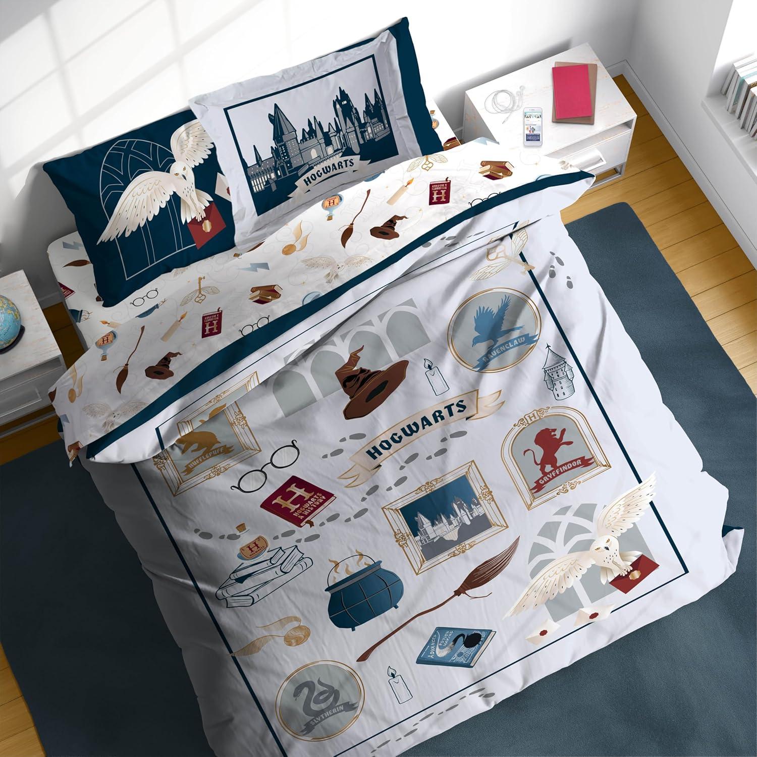 imageJay Franco Kids Comforter Set Includes Sheets and Pillow Covers Soft and Cozy Bed Set for Stylish Room Decor Beige Harry Potter 5 Piece Twin Size BeddingDark Grey Harry Potter