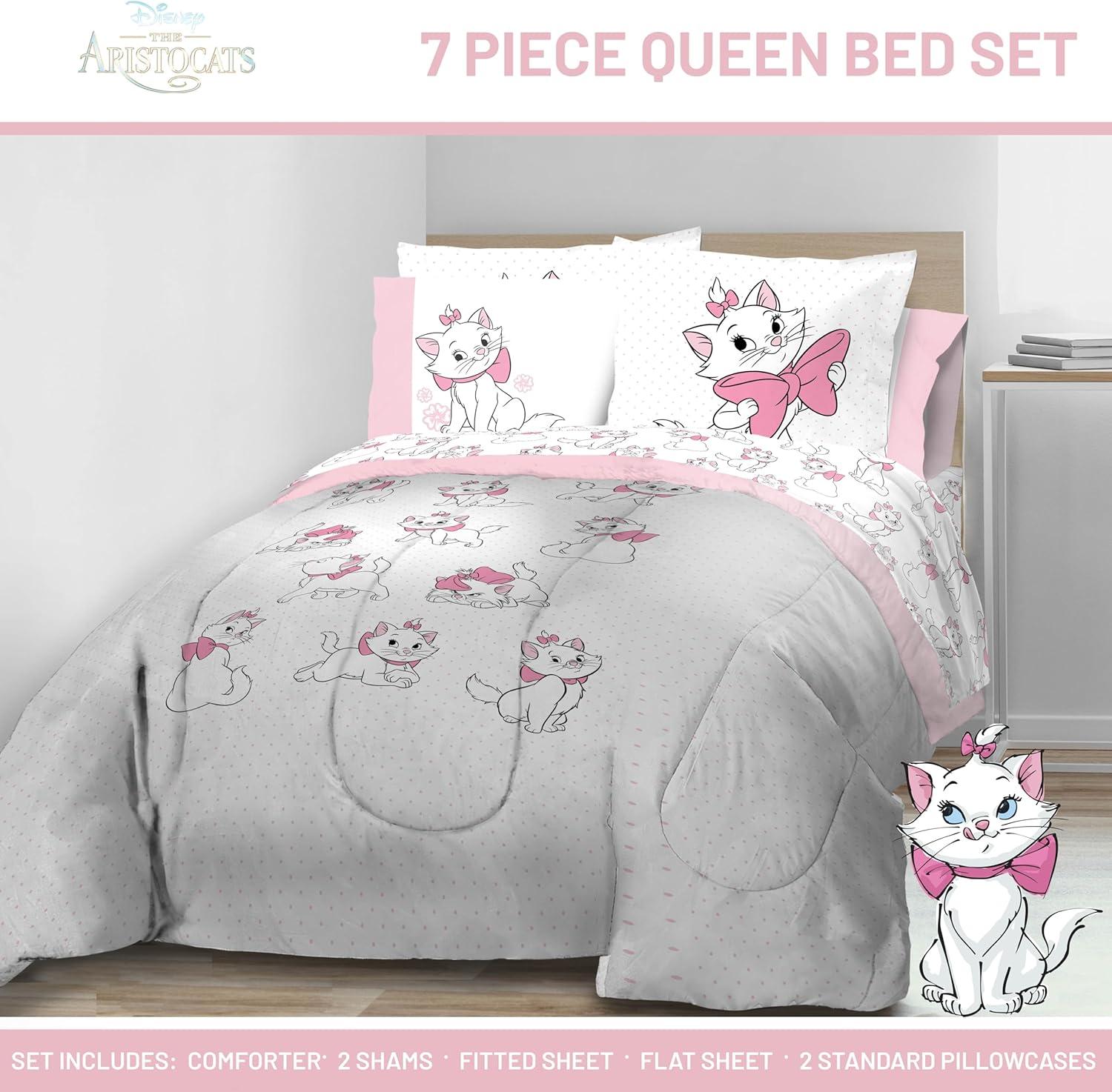 imageJay Franco Kids Comforter Set Includes Sheets and Pillow Covers Soft and Cozy Bed Set for Stylish Room Decor Beige Harry Potter 5 Piece Twin Size BeddingWhite Aristocats