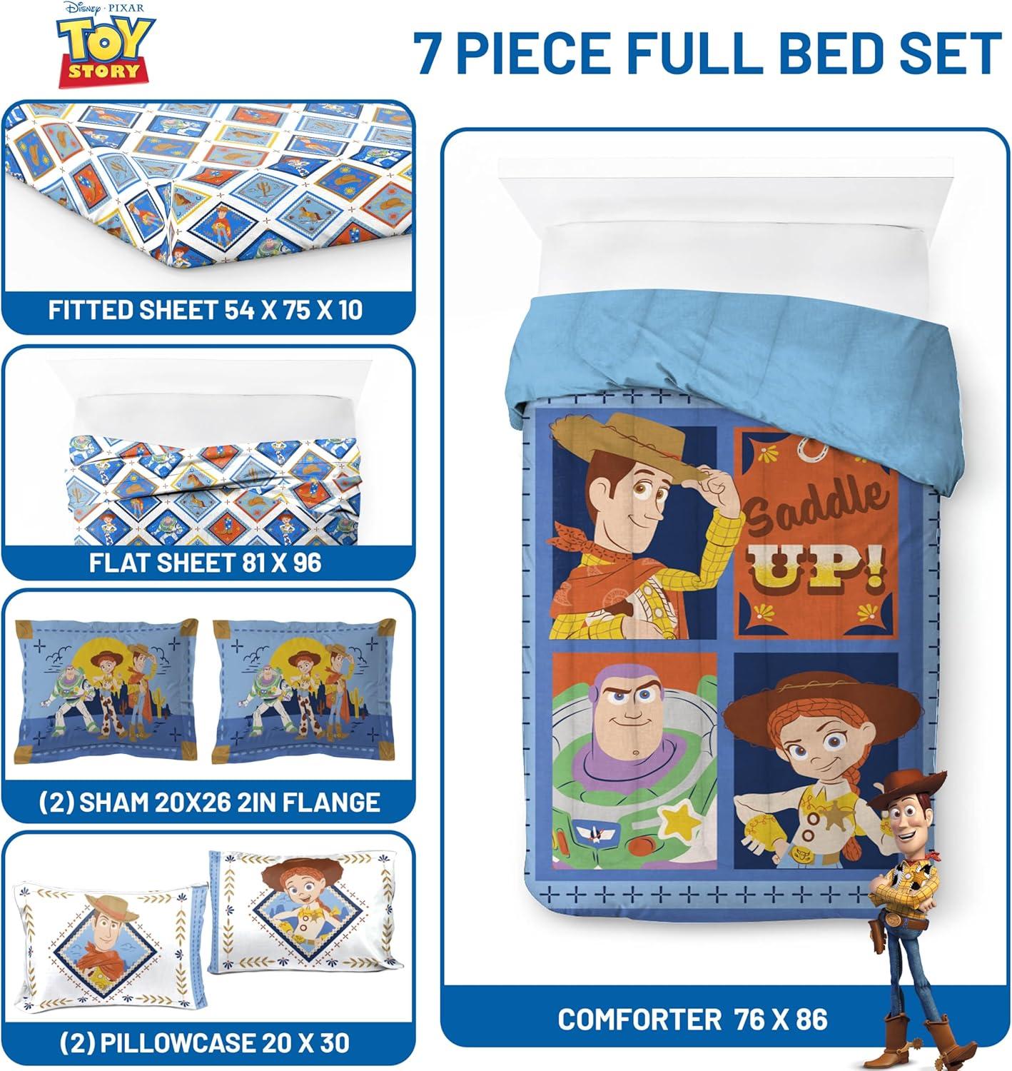 imageJay Franco Kids Comforter Set Includes Sheets and Pillow Covers Soft and Cozy Bed Set for Stylish Room Decor Beige Harry Potter 5 Piece Twin Size BeddingBlue Toy Story