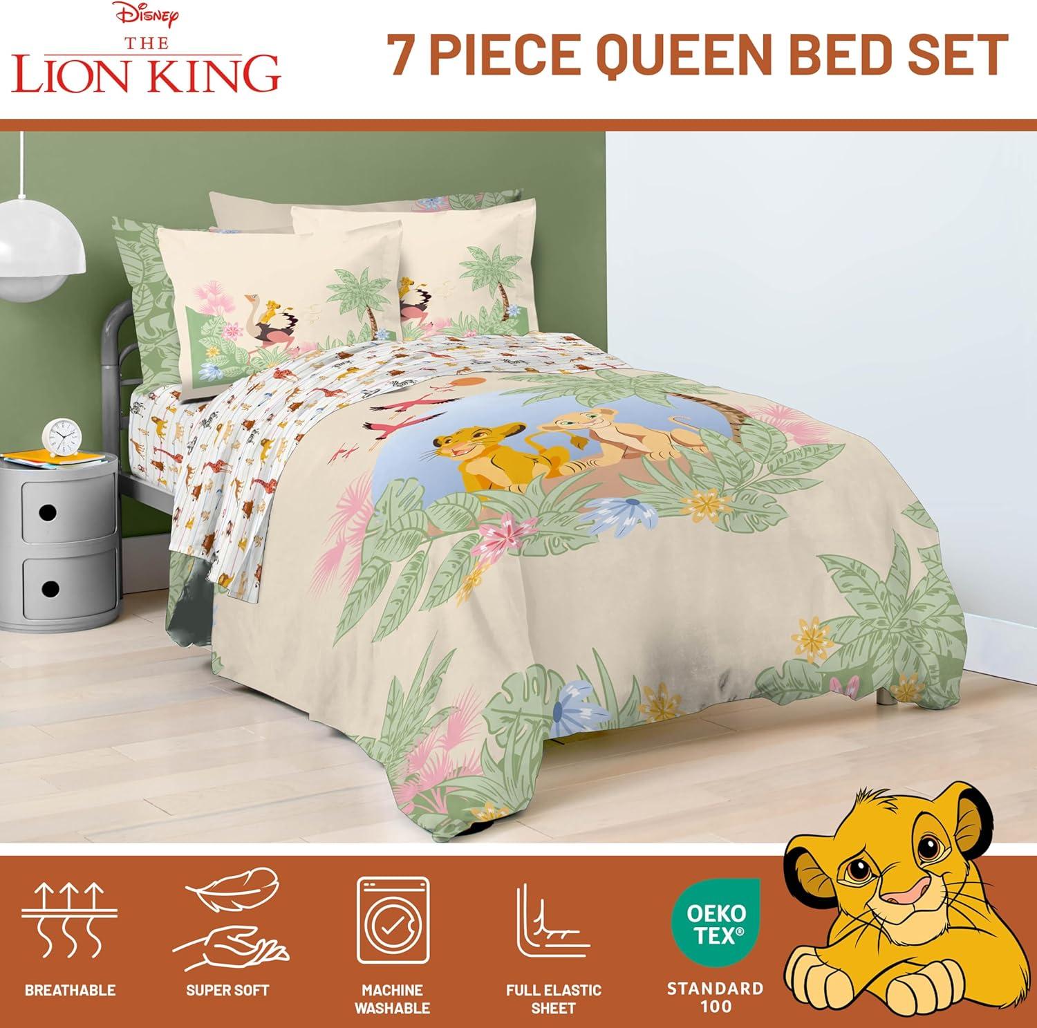 imageJay Franco Kids Comforter Set Includes Sheets and Pillow Covers Soft and Cozy Bed Set for Stylish Room Decor Beige Harry Potter 5 Piece Twin Size BeddingMulti Lion King