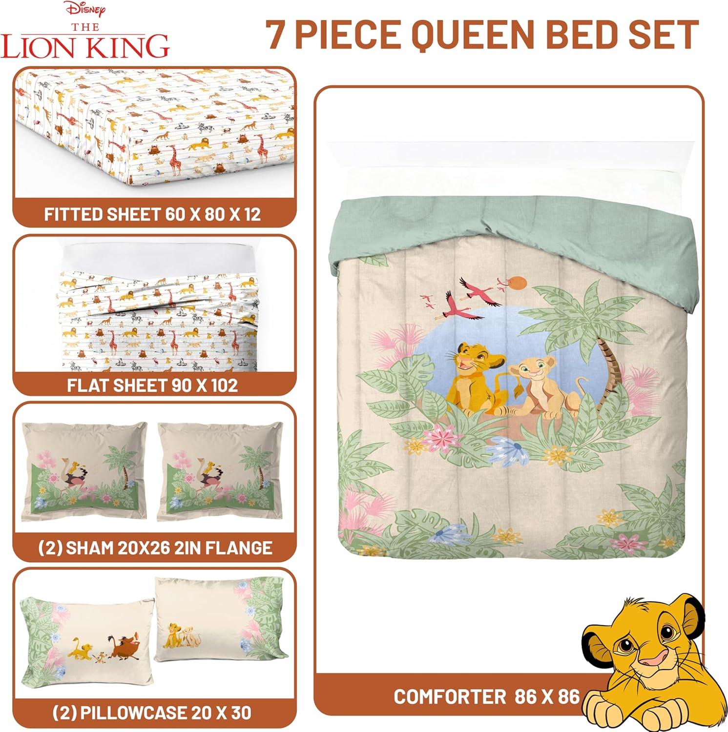 imageJay Franco Kids Comforter Set Includes Sheets and Pillow Covers Soft and Cozy Bed Set for Stylish Room Decor Beige Harry Potter 5 Piece Twin Size BeddingMulti Lion King