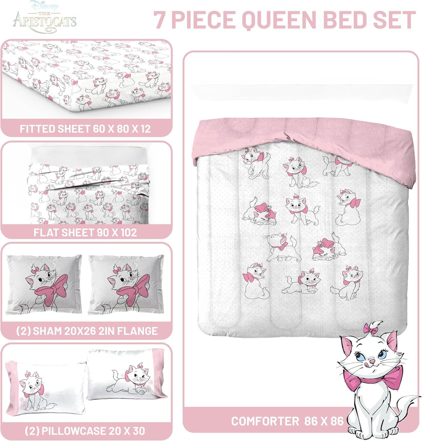 imageJay Franco Kids Comforter Set Includes Sheets and Pillow Covers Soft and Cozy Bed Set for Stylish Room Decor Beige Harry Potter 5 Piece Twin Size BeddingWhite Aristocats