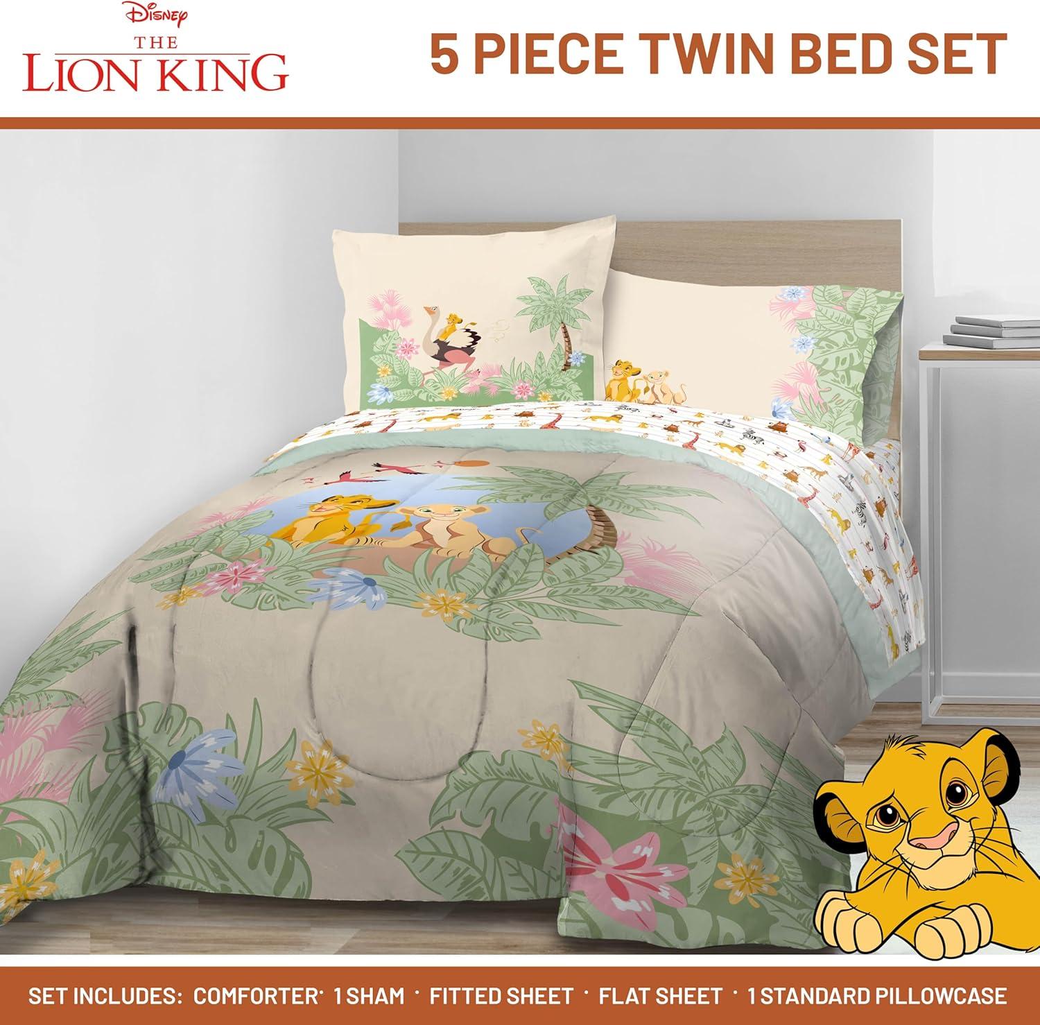 imageJay Franco Kids Comforter Set Includes Sheets and Pillow Covers Soft and Cozy Bed Set for Stylish Room Decor Beige Harry Potter 5 Piece Twin Size BeddingMulti Lion King