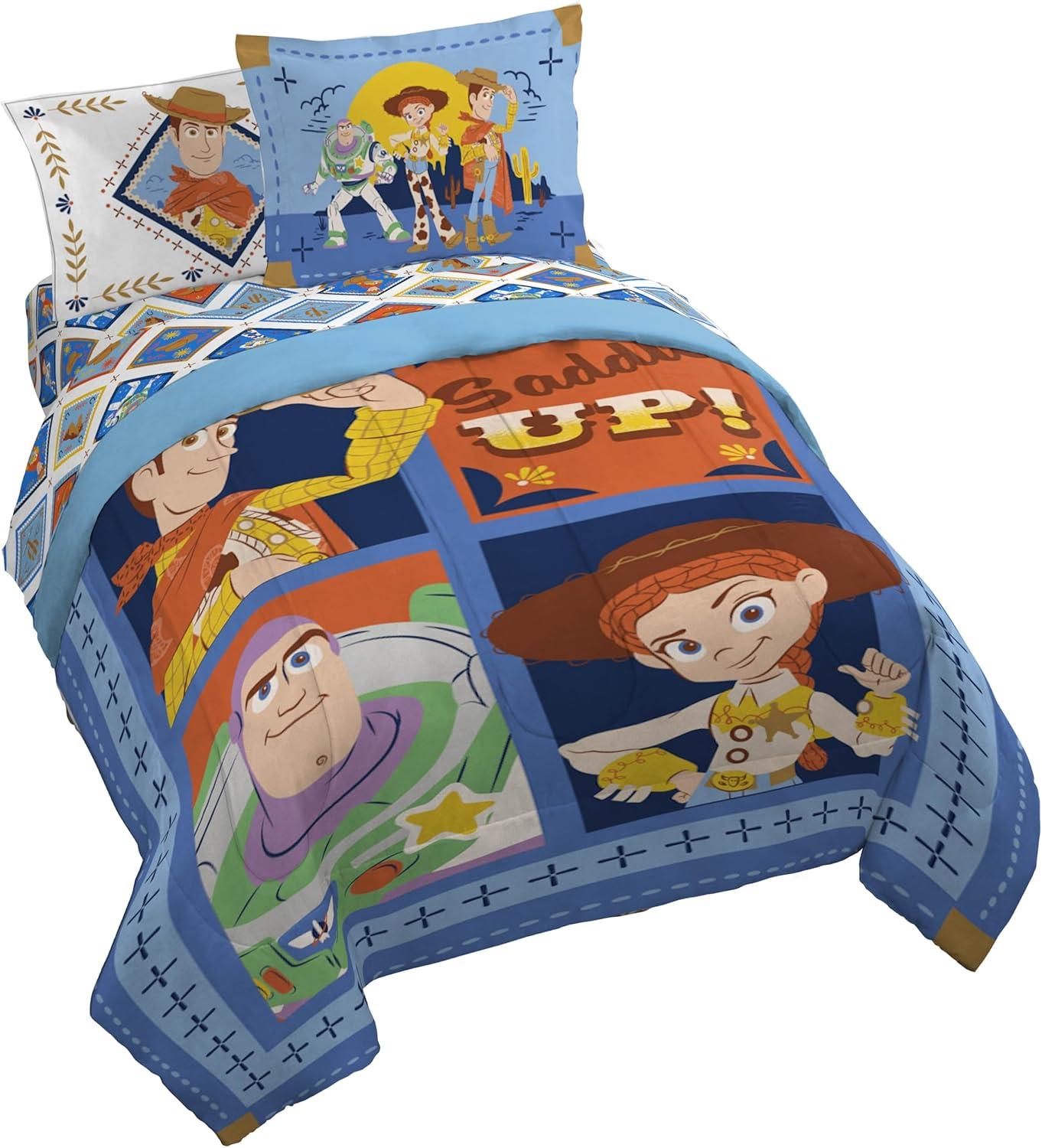 imageJay Franco Kids Comforter Set Includes Sheets and Pillow Covers Soft and Cozy Bed Set for Stylish Room Decor Beige Harry Potter 5 Piece Twin Size BeddingBlue Toy Story