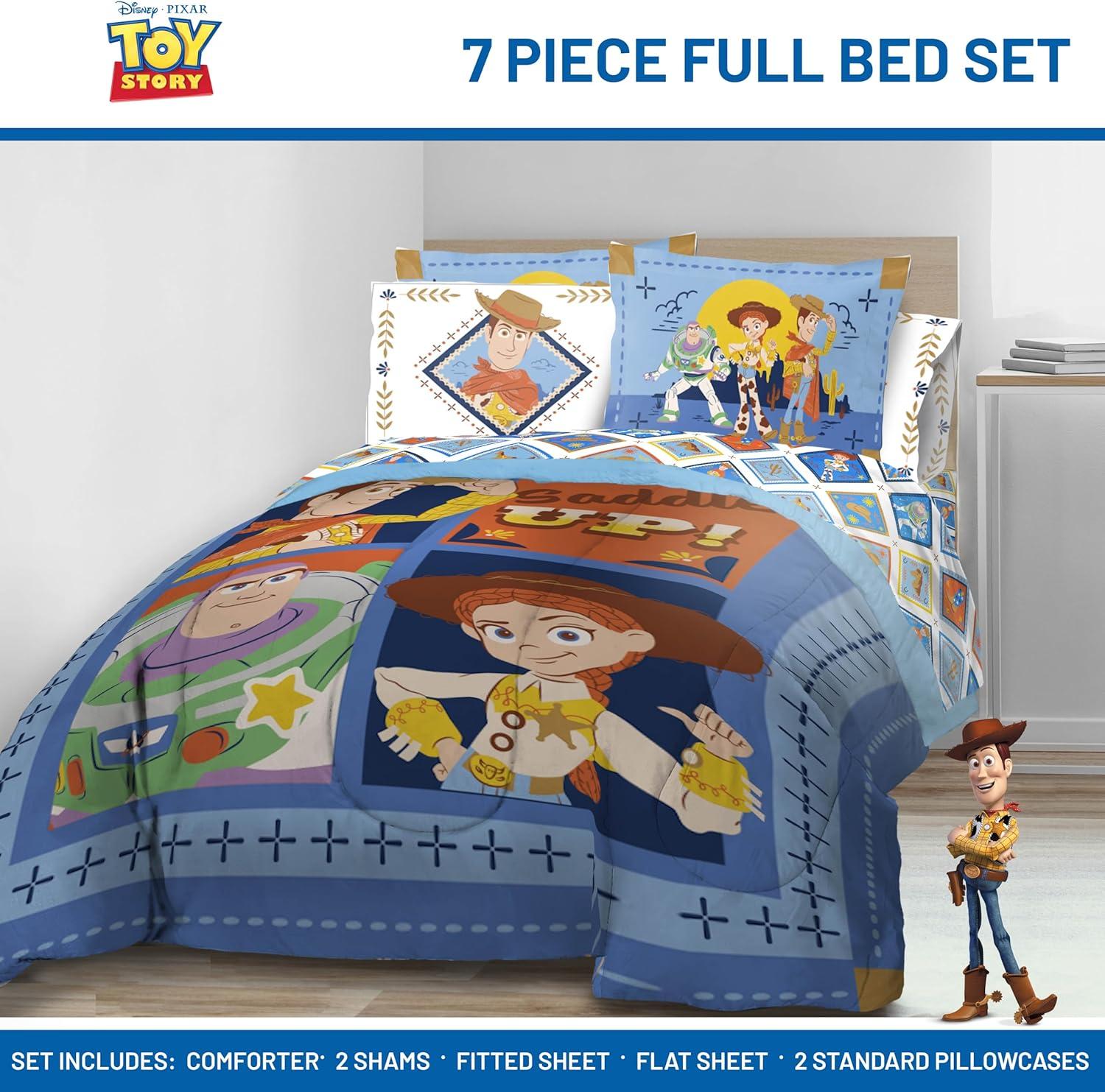 imageJay Franco Kids Comforter Set Includes Sheets and Pillow Covers Soft and Cozy Bed Set for Stylish Room Decor Beige Harry Potter 5 Piece Twin Size BeddingBlue Toy Story
