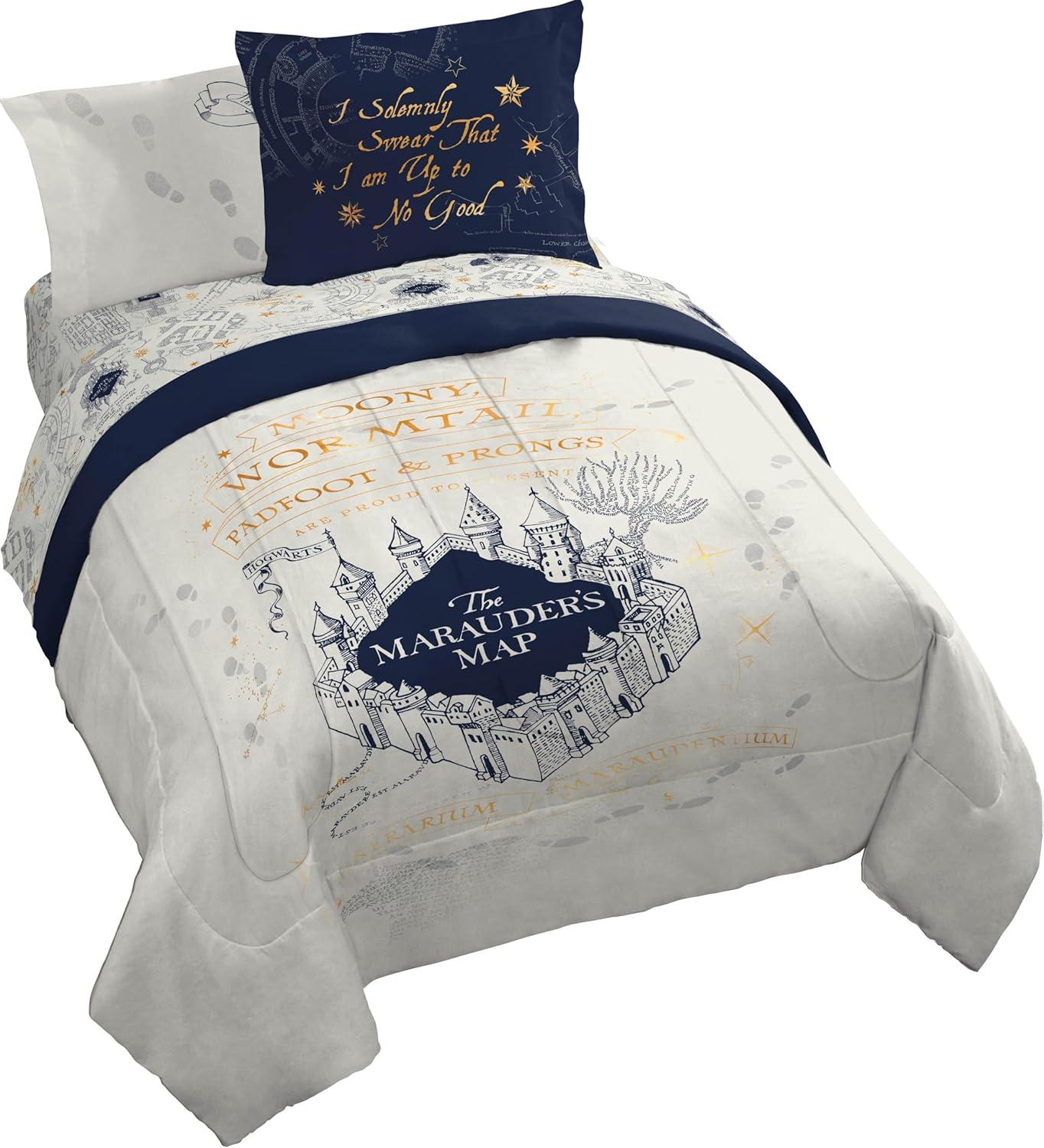 imageJay Franco Kids Comforter Set Includes Sheets and Pillow Covers Soft and Cozy Bed Set for Stylish Room Decor Beige Harry Potter 5 Piece Twin Size BeddingBeige Harry Potter