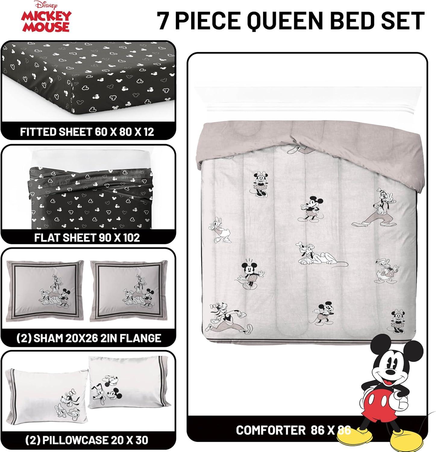 imageJay Franco Kids Comforter Set Includes Sheets and Pillow Covers Soft and Cozy Bed Set for Stylish Room Decor Blue Bluey amp Bingo 5 Piece TwinBeige Mickey and Friends