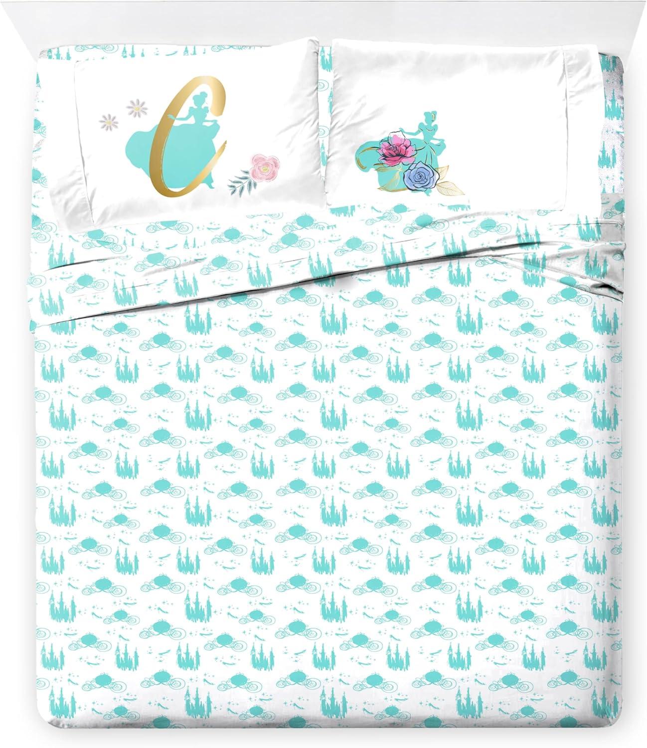 imageJay Franco Kids Comforter Set Includes Sheets and Pillow Covers Soft and Cozy Bed Set for Stylish Room Decor Blue Bluey amp Bingo 5 Piece TwinBlue Princess Cinderella