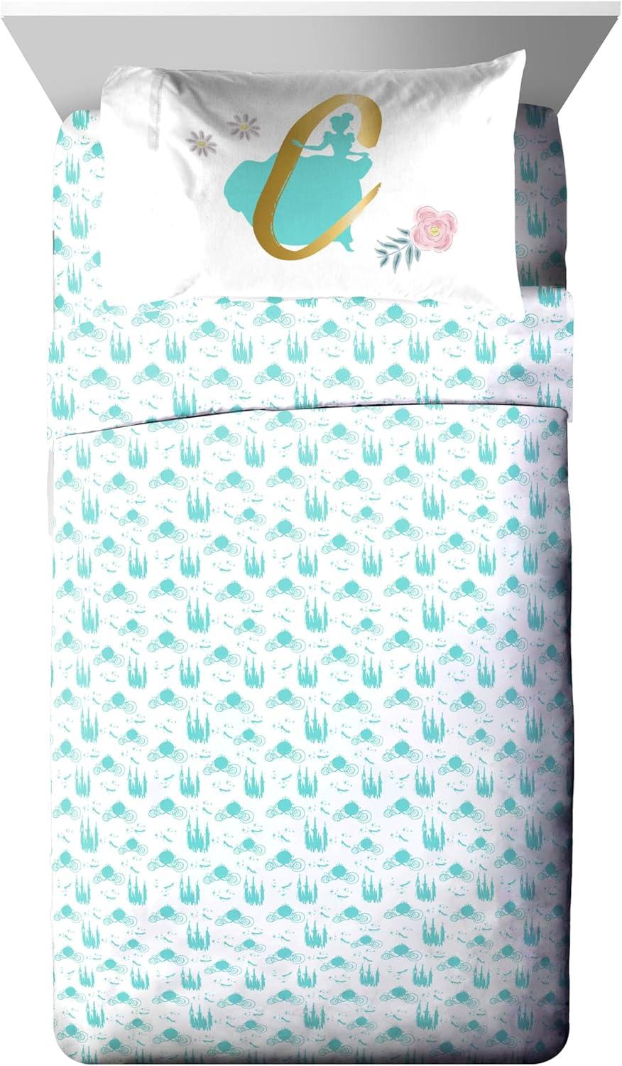 imageJay Franco Kids Comforter Set Includes Sheets and Pillow Covers Soft and Cozy Bed Set for Stylish Room Decor Blue Bluey amp Bingo 5 Piece TwinBlue Princess Cinderella