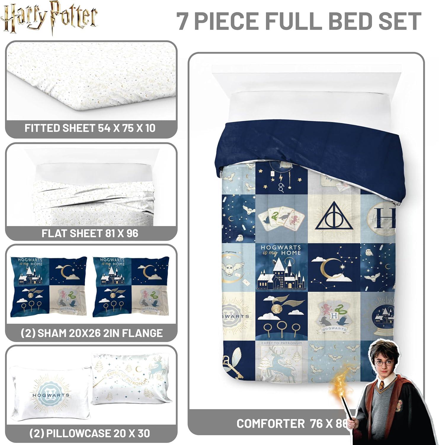 imageJay Franco Kids Comforter Set Includes Sheets and Pillow Covers Soft and Cozy Bed Set for Stylish Room Decor Blue Bluey amp Bingo 5 Piece TwinMulti Harry Potter