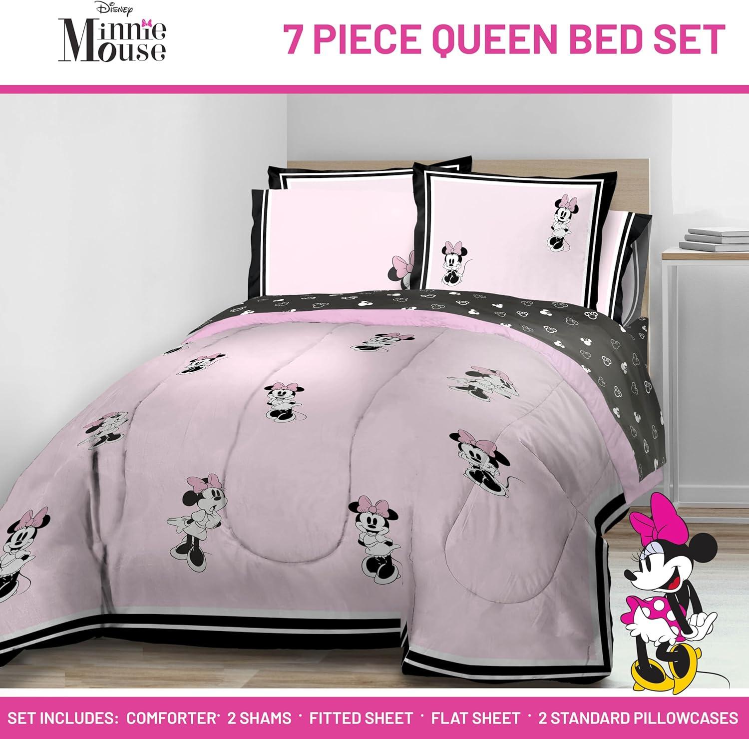 imageJay Franco Kids Comforter Set Includes Sheets and Pillow Covers Soft and Cozy Bed Set for Stylish Room Decor Blue Bluey amp Bingo 5 Piece TwinMulti Minnie Mouse