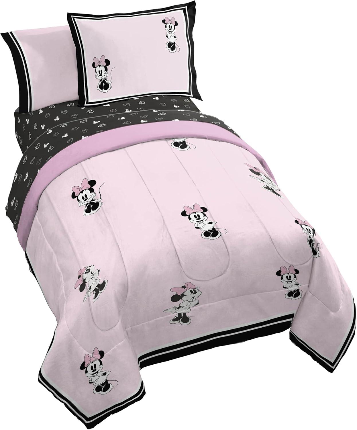 imageJay Franco Kids Comforter Set Includes Sheets and Pillow Covers Soft and Cozy Bed Set for Stylish Room Decor Blue Bluey amp Bingo 5 Piece TwinMulti Minnie Mouse