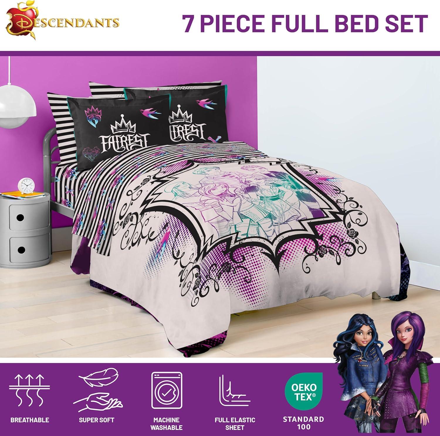 imageJay Franco Kids Comforter Set Includes Sheets and Pillow Covers Soft and Cozy Bed Set for Stylish Room Decor Blue Bluey amp Bingo 5 Piece TwinMulti Descendants