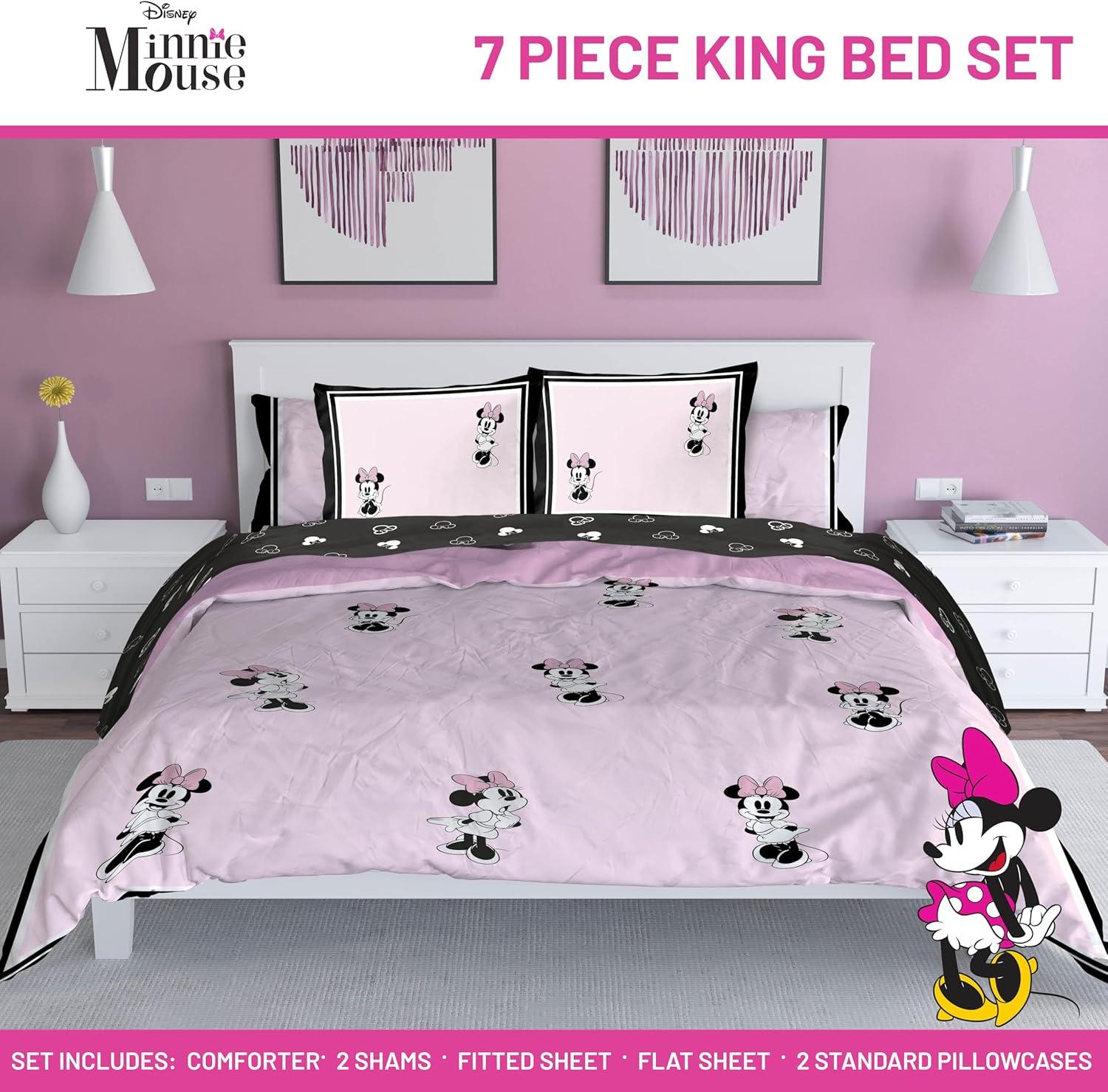 imageJay Franco Kids Comforter Set Includes Sheets and Pillow Covers Soft and Cozy Bed Set for Stylish Room Decor Blue Bluey amp Bingo 5 Piece TwinMulti Minnie Mouse
