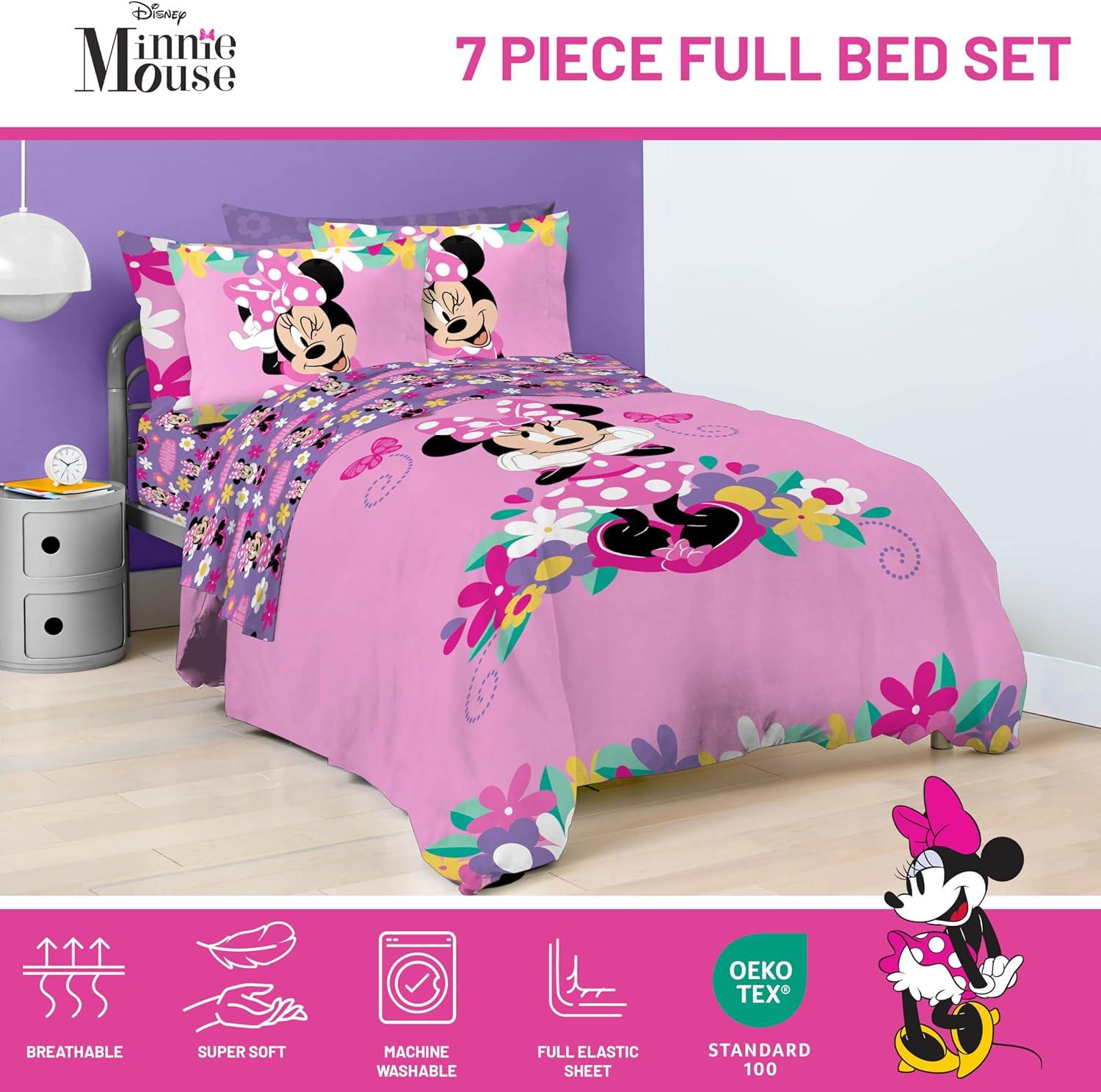 imageJay Franco Kids Comforter Set Includes Sheets and Pillow Covers Soft and Cozy Bed Set for Stylish Room Decor Blue Bluey amp Bingo 5 Piece TwinPink Minnie Mouse 02