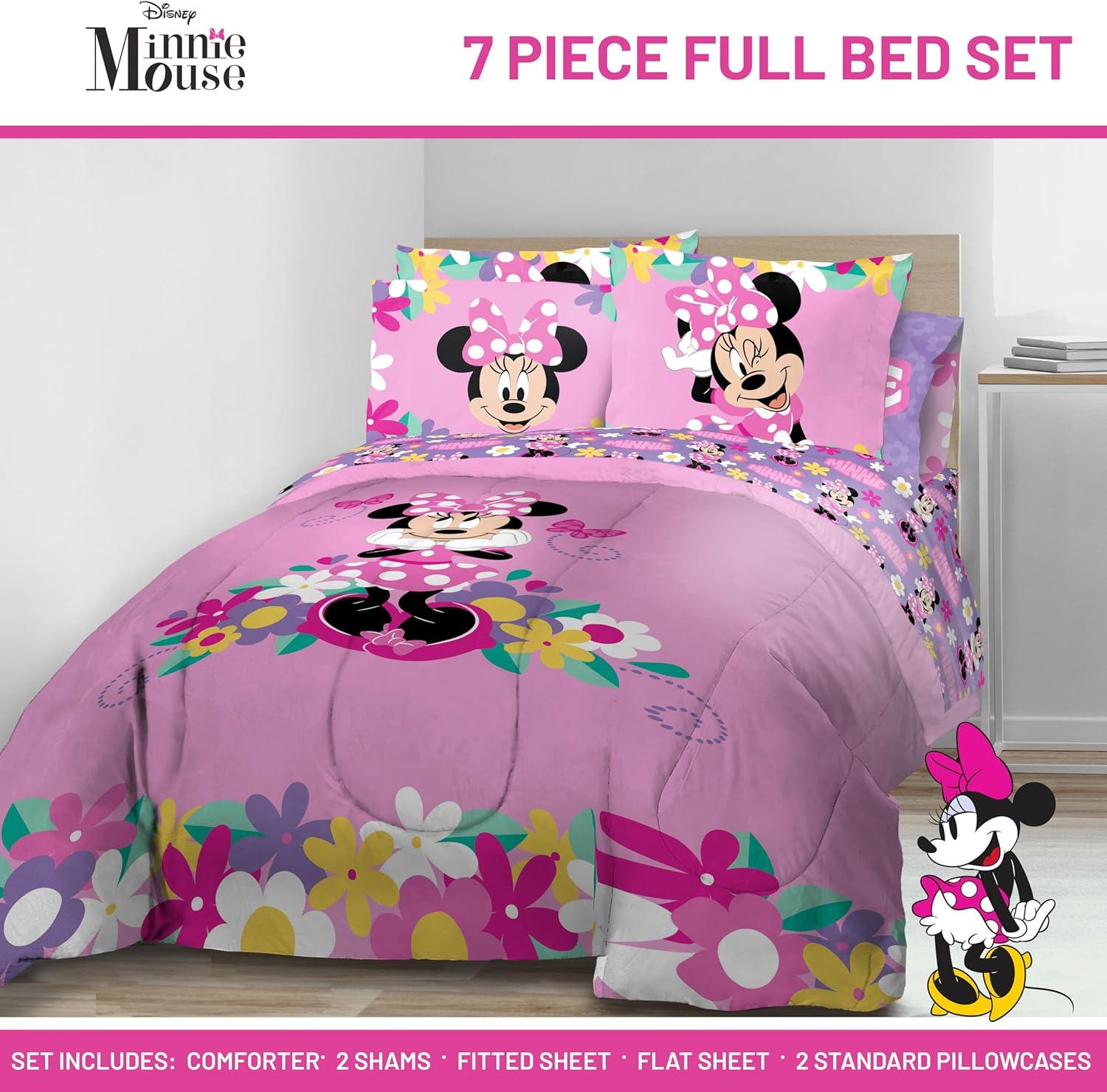 imageJay Franco Kids Comforter Set Includes Sheets and Pillow Covers Soft and Cozy Bed Set for Stylish Room Decor Blue Bluey amp Bingo 5 Piece TwinPink Minnie Mouse 02