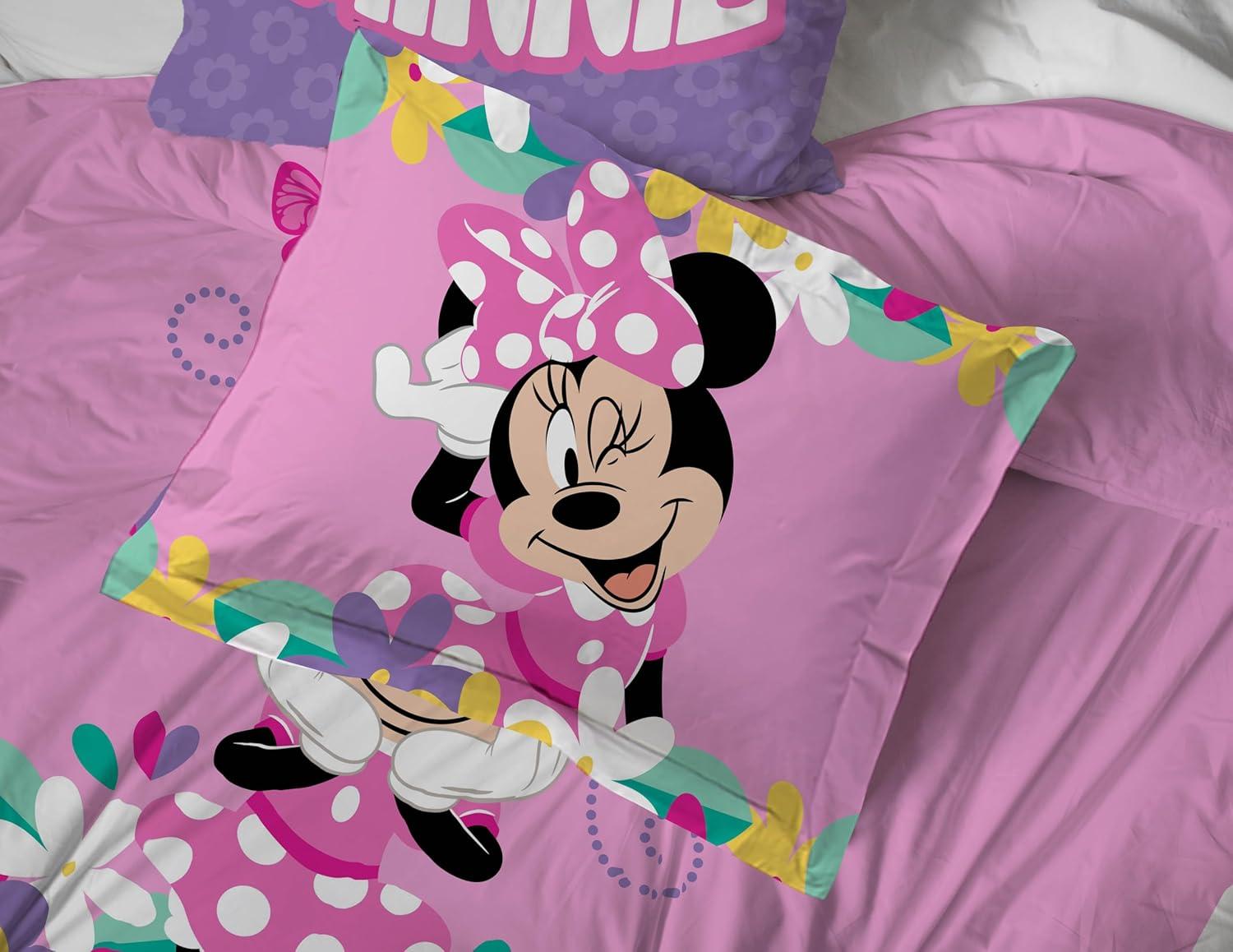 imageJay Franco Kids Comforter Set Includes Sheets and Pillow Covers Soft and Cozy Bed Set for Stylish Room Decor Blue Bluey amp Bingo 5 Piece TwinPink Minnie Mouse 02