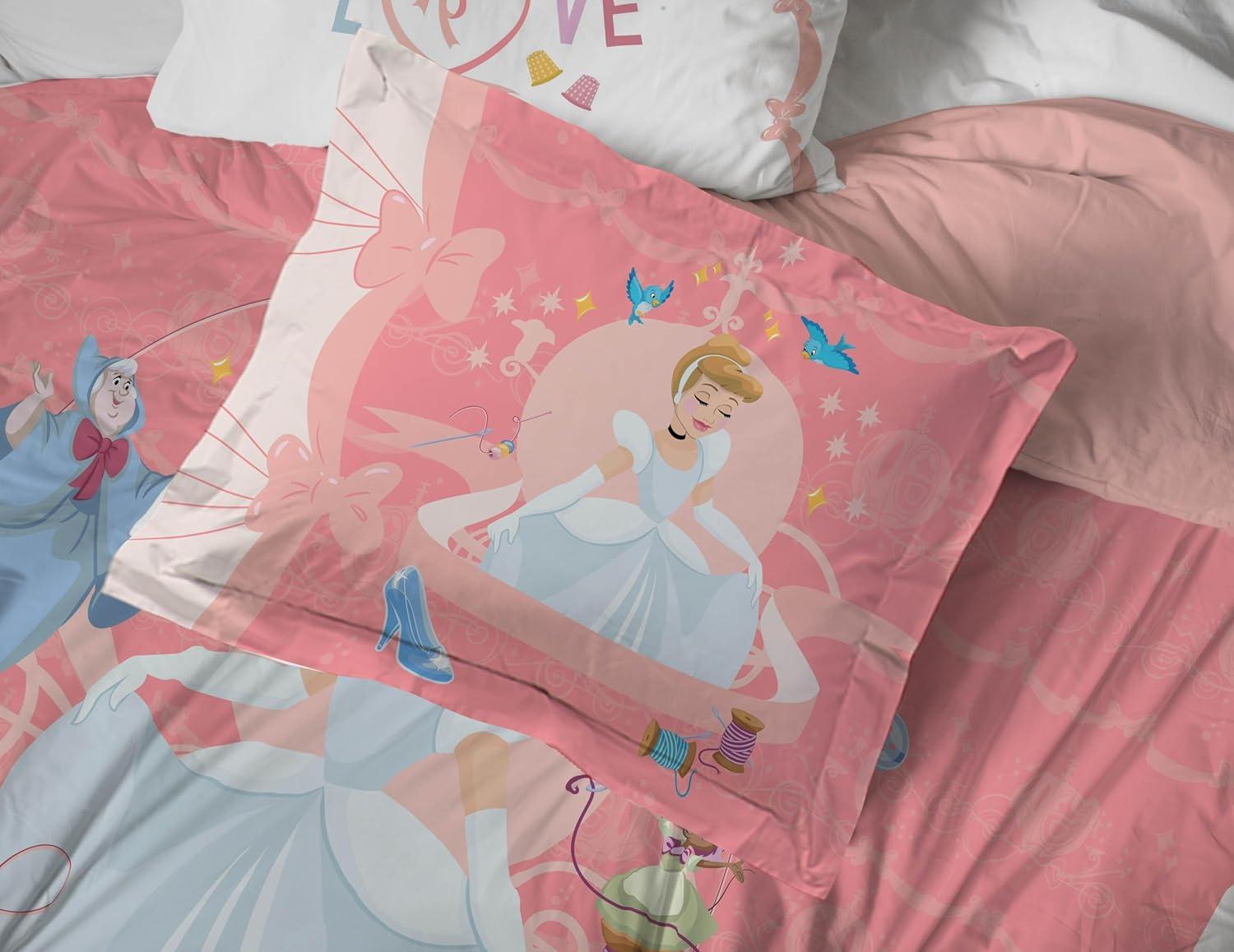 imageJay Franco Kids Comforter Set Includes Sheets and Pillow Covers Soft and Cozy Bed Set for Stylish Room Decor Blue Bluey amp Bingo 5 Piece TwinPink Princess Cinderella