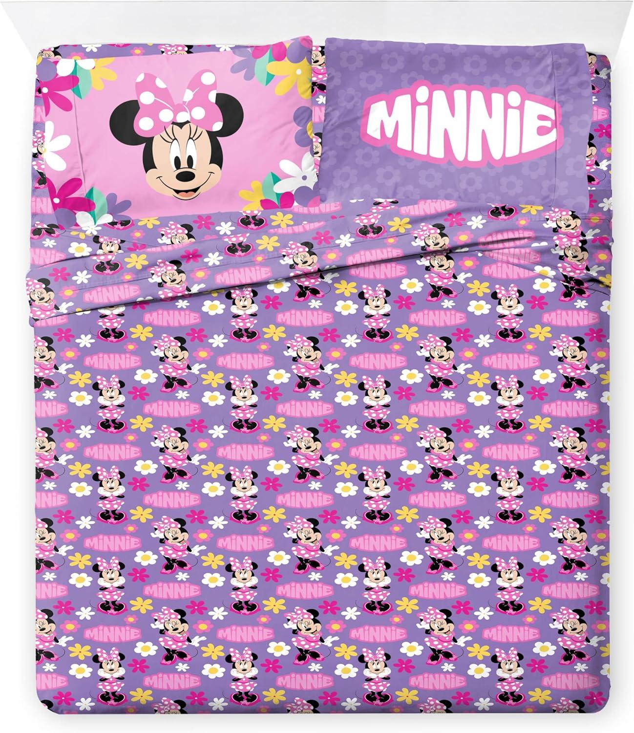 imageJay Franco Kids Comforter Set Includes Sheets and Pillow Covers Soft and Cozy Bed Set for Stylish Room Decor Blue Bluey amp Bingo 5 Piece TwinPink Minnie Mouse 02