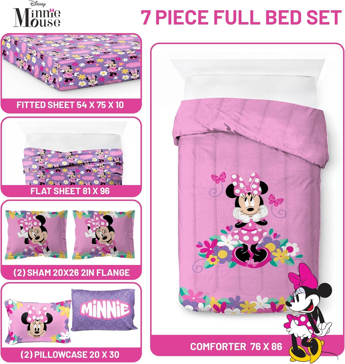 imageJay Franco Kids Comforter Set Includes Sheets and Pillow Covers Soft and Cozy Bed Set for Stylish Room Decor Blue Bluey amp Bingo 5 Piece TwinPink Minnie Mouse 02