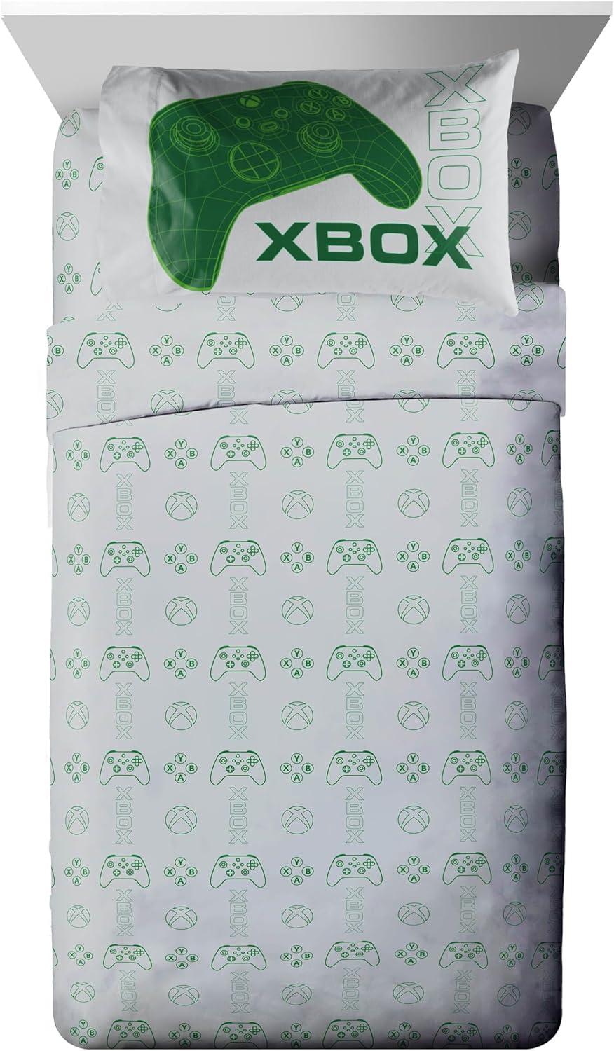 imageJay Franco Kids Comforter Set Includes Sheets and Pillow Covers Soft and Cozy Bed Set for Stylish Room Decor Blue Bluey amp Bingo 5 Piece TwinWhite Xbox