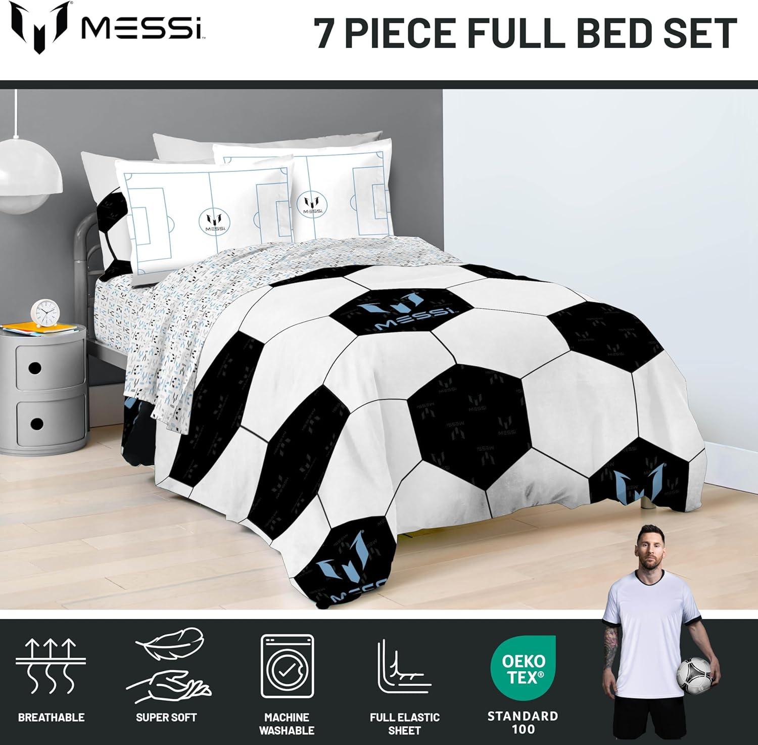 imageJay Franco Kids Comforter Set Includes Sheets and Pillow Covers Soft and Cozy Bed Set for Stylish Room Decor Blue Bluey amp Bingo 5 Piece TwinWhite Messi