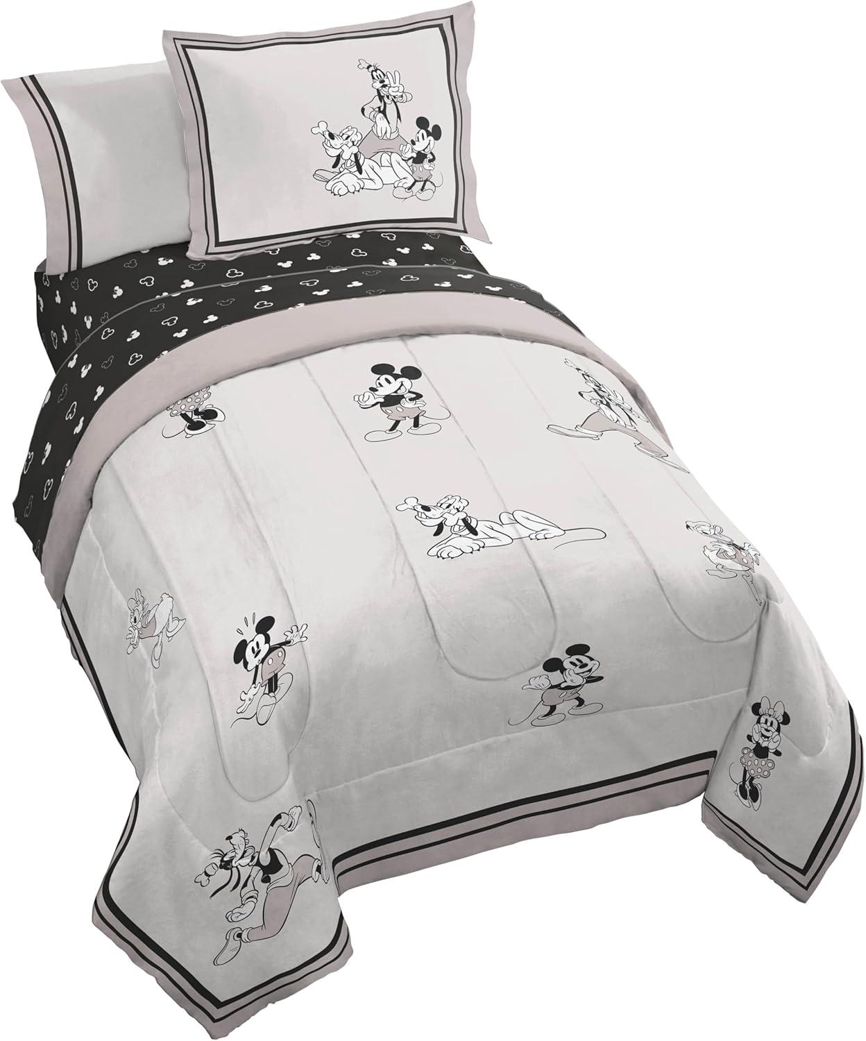 imageJay Franco Kids Comforter Set Includes Sheets and Pillow Covers Soft and Cozy Bed Set for Stylish Room Decor Blue Bluey amp Bingo 7 Piece QueenBeige Mickey and Friends