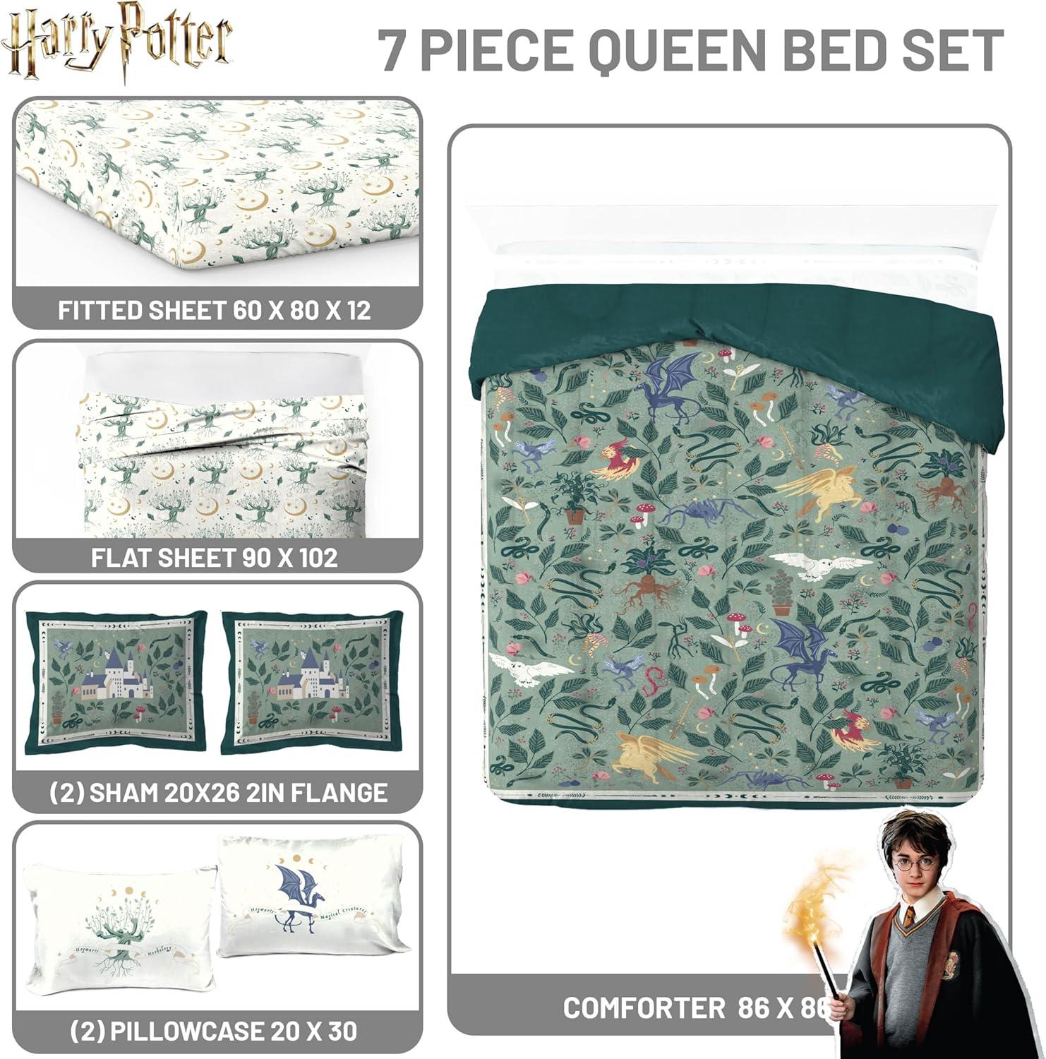 imageJay Franco Kids Comforter Set Includes Sheets and Pillow Covers Soft and Cozy Bed Set for Stylish Room Decor Blue Bluey amp Bingo 7 Piece QueenGreen Harry Potter