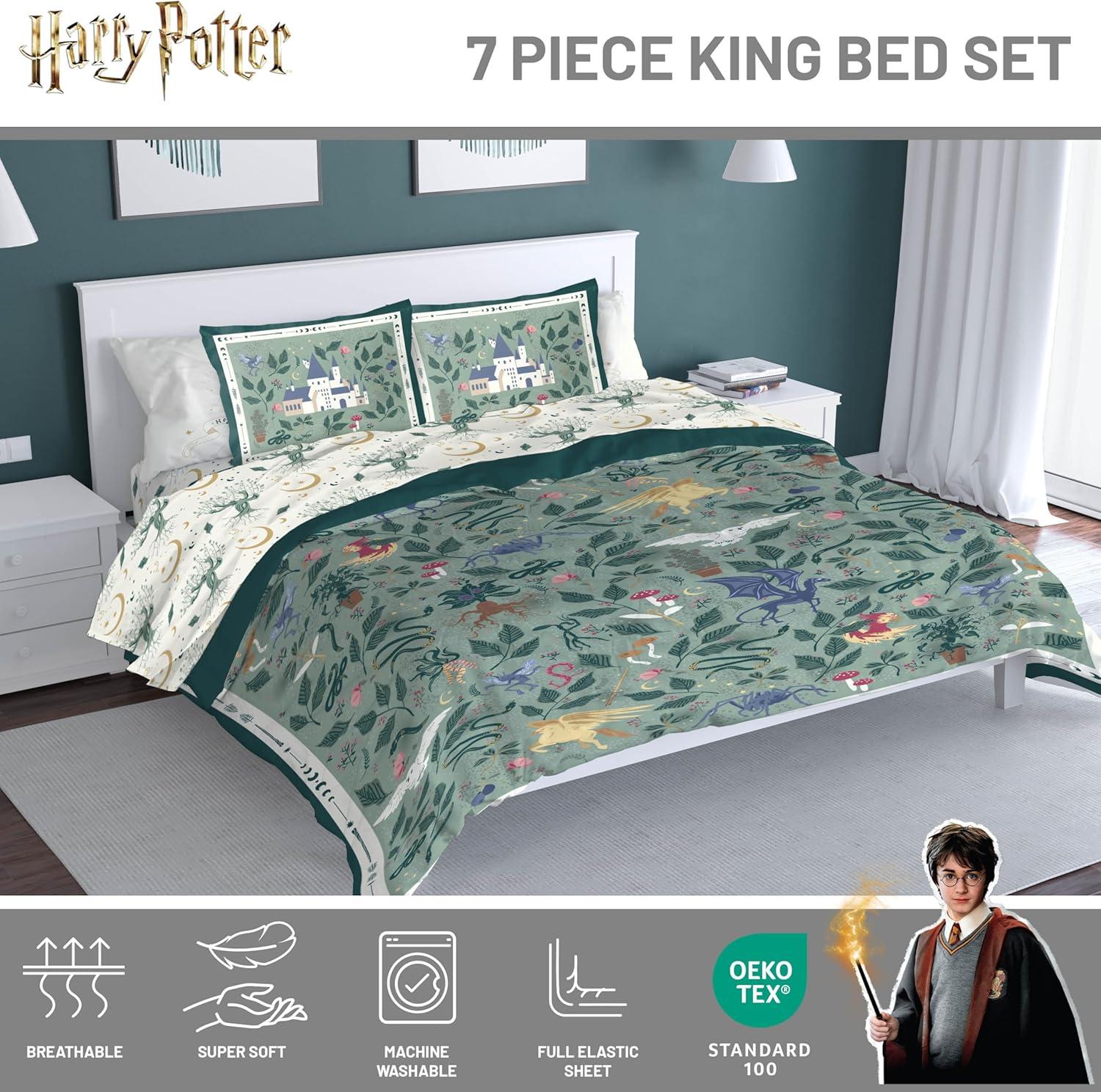 imageJay Franco Kids Comforter Set Includes Sheets and Pillow Covers Soft and Cozy Bed Set for Stylish Room Decor Blue Bluey amp Bingo 7 Piece QueenGreen Harry Potter