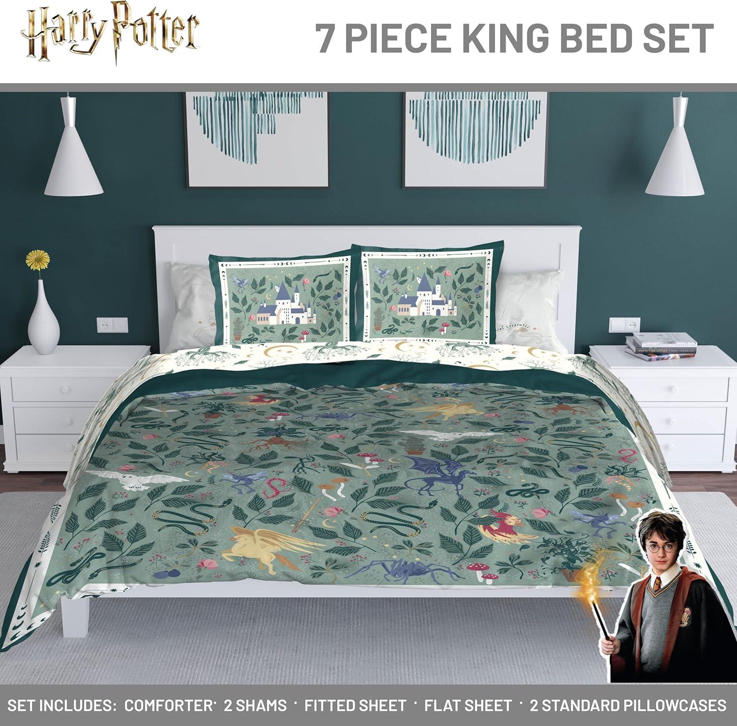imageJay Franco Kids Comforter Set Includes Sheets and Pillow Covers Soft and Cozy Bed Set for Stylish Room Decor Blue Bluey amp Bingo 7 Piece QueenGreen Harry Potter