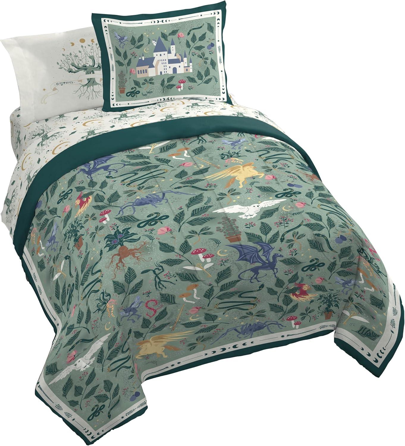 imageJay Franco Kids Comforter Set Includes Sheets and Pillow Covers Soft and Cozy Bed Set for Stylish Room Decor Blue Bluey amp Bingo 7 Piece QueenGreen Harry Potter