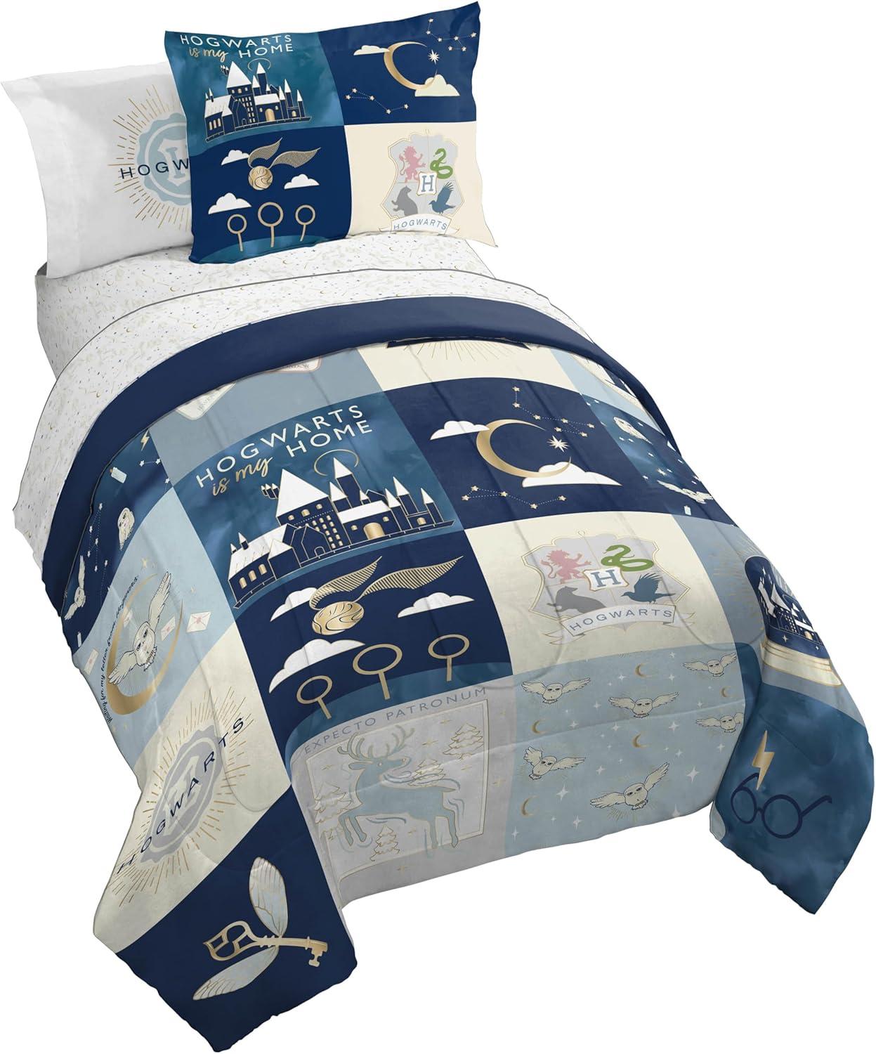 imageJay Franco Kids Comforter Set Includes Sheets and Pillow Covers Soft and Cozy Bed Set for Stylish Room Decor Blue Bluey amp Bingo 7 Piece QueenMulti Harry Potter