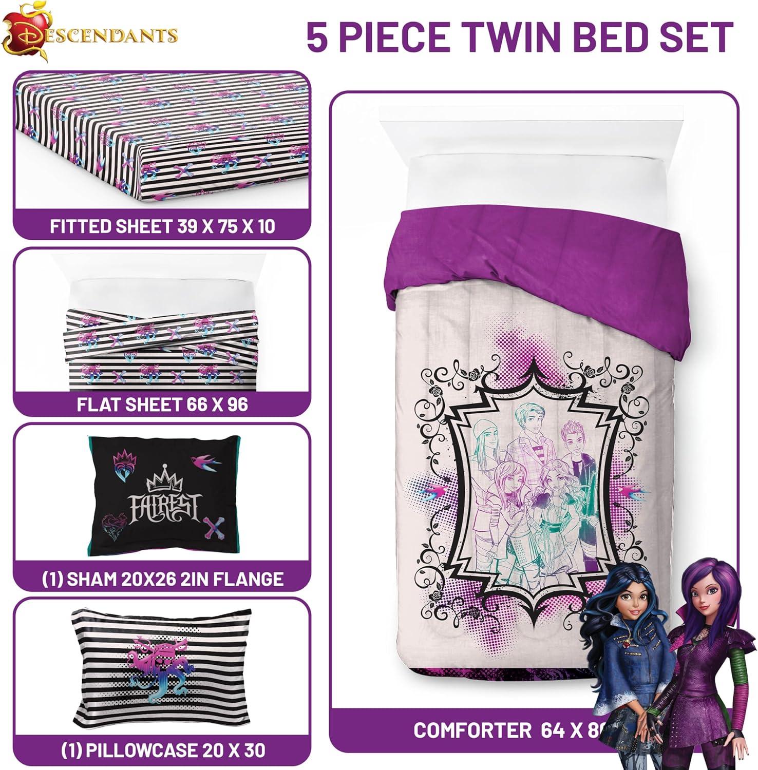 imageJay Franco Kids Comforter Set Includes Sheets and Pillow Covers Soft and Cozy Bed Set for Stylish Room Decor Blue Bluey amp Bingo 7 Piece QueenMulti Descendants