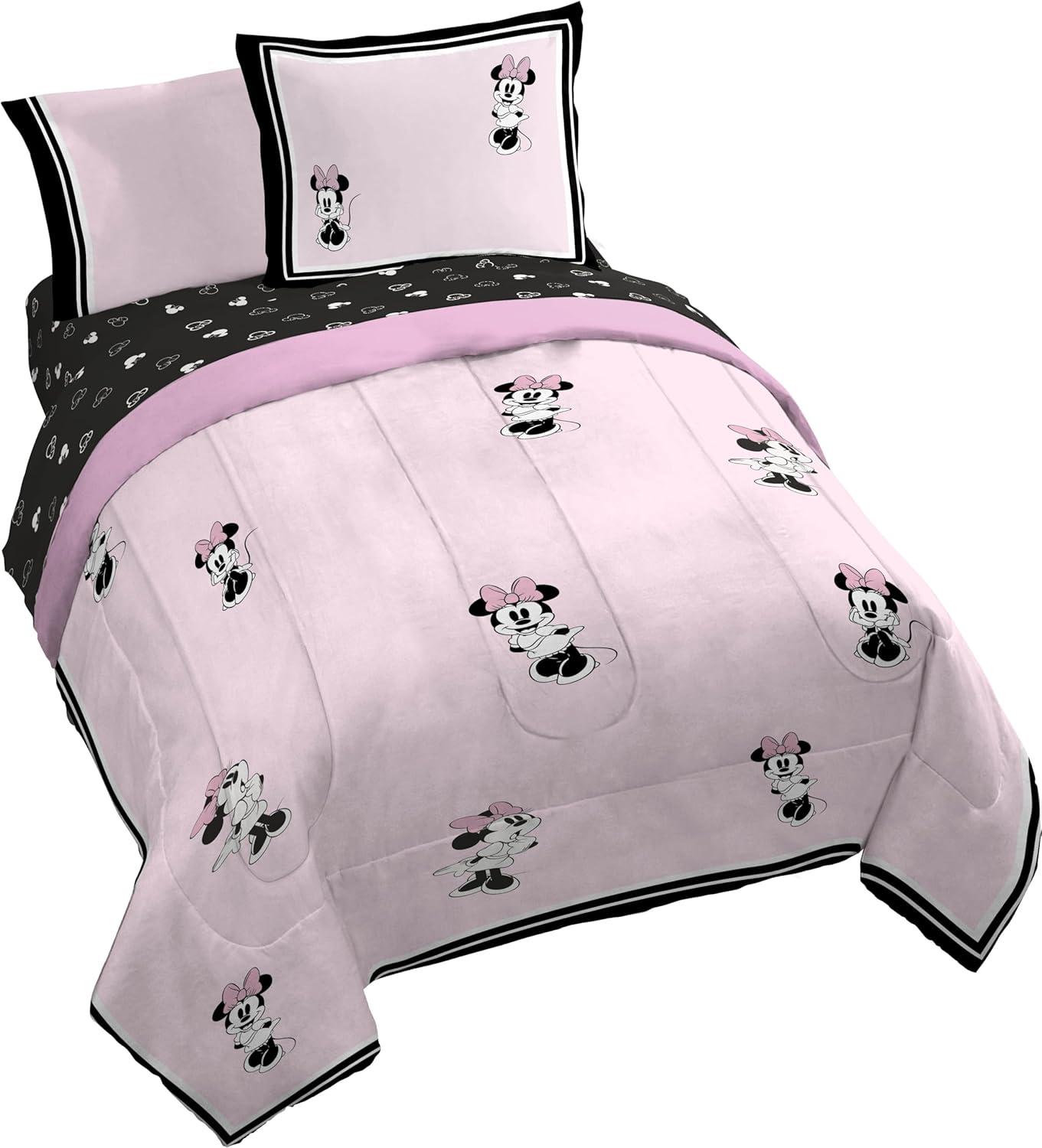 imageJay Franco Kids Comforter Set Includes Sheets and Pillow Covers Soft and Cozy Bed Set for Stylish Room Decor Blue Bluey amp Bingo 7 Piece QueenMulti Minnie Mouse