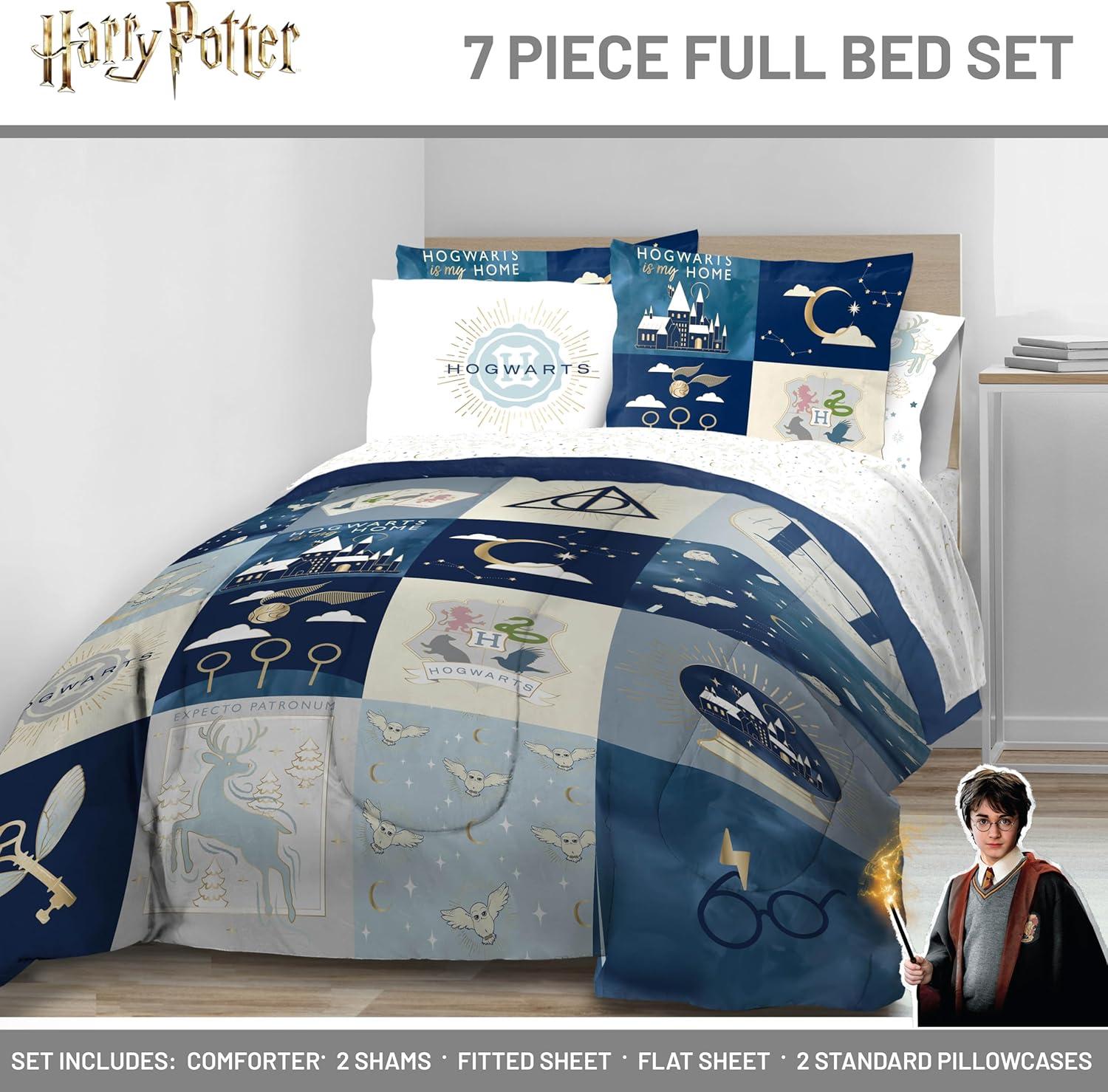 imageJay Franco Kids Comforter Set Includes Sheets and Pillow Covers Soft and Cozy Bed Set for Stylish Room Decor Blue Bluey amp Bingo 7 Piece QueenMulti Harry Potter