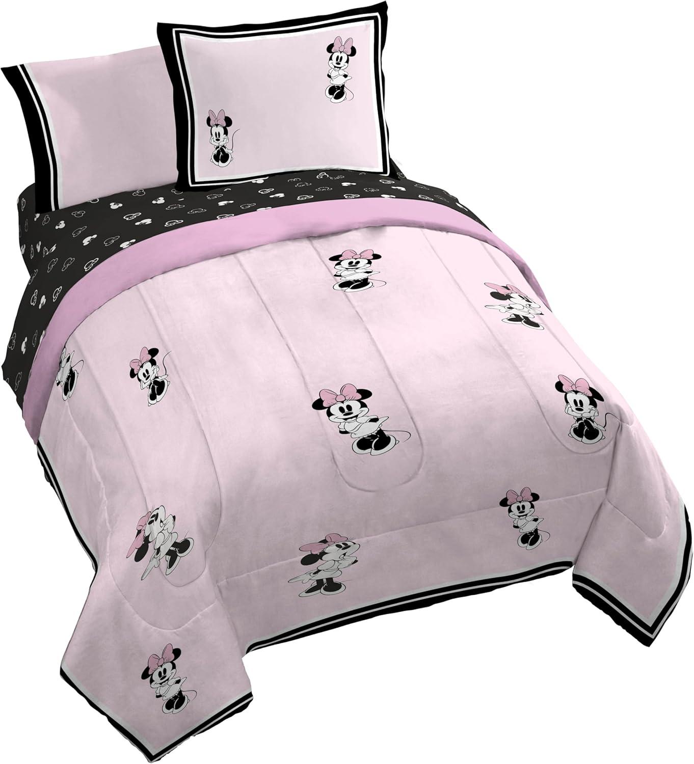 imageJay Franco Kids Comforter Set Includes Sheets and Pillow Covers Soft and Cozy Bed Set for Stylish Room Decor Blue Bluey amp Bingo 7 Piece QueenMulti Minnie Mouse