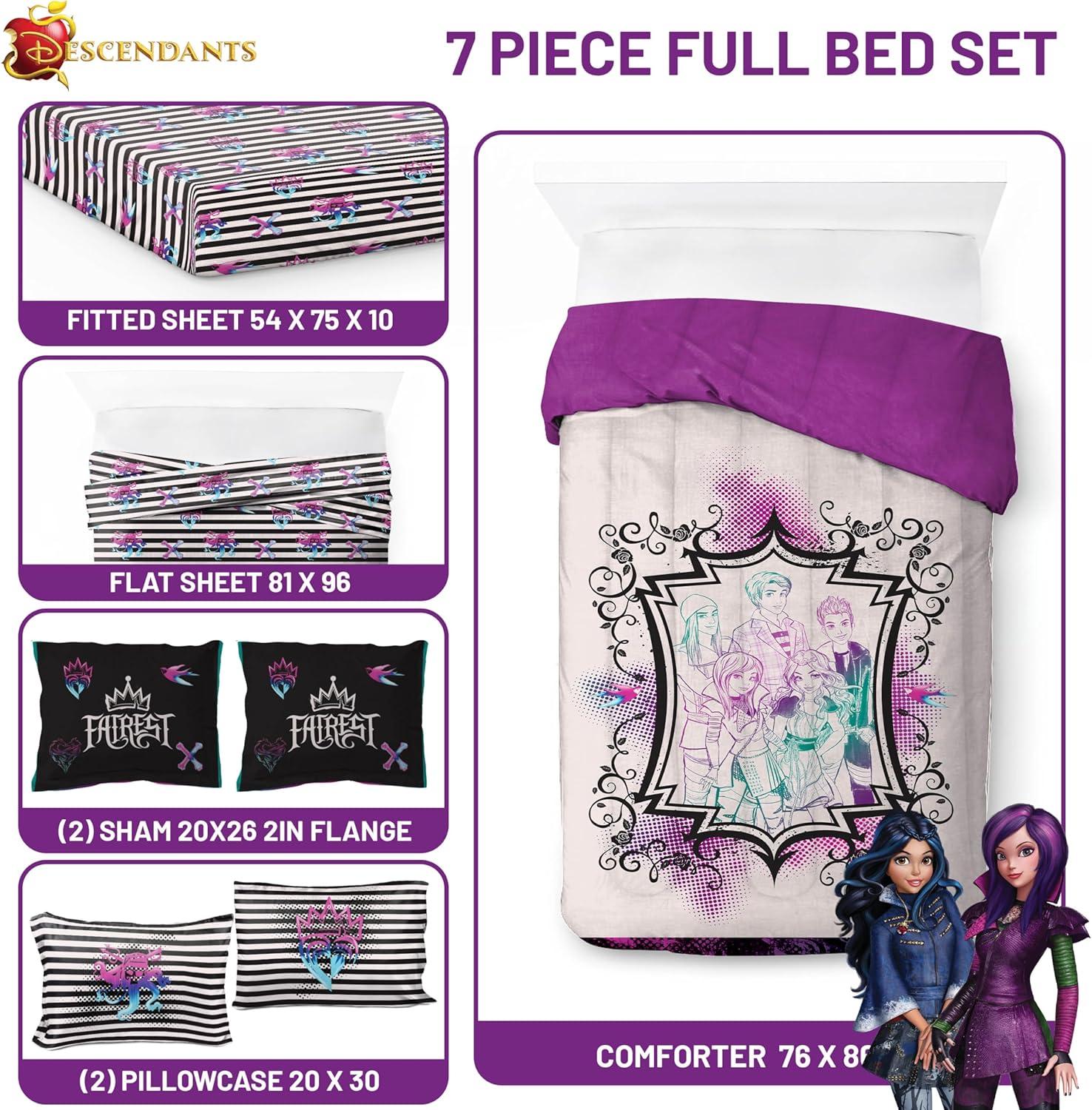imageJay Franco Kids Comforter Set Includes Sheets and Pillow Covers Soft and Cozy Bed Set for Stylish Room Decor Blue Bluey amp Bingo 7 Piece QueenMulti Descendants