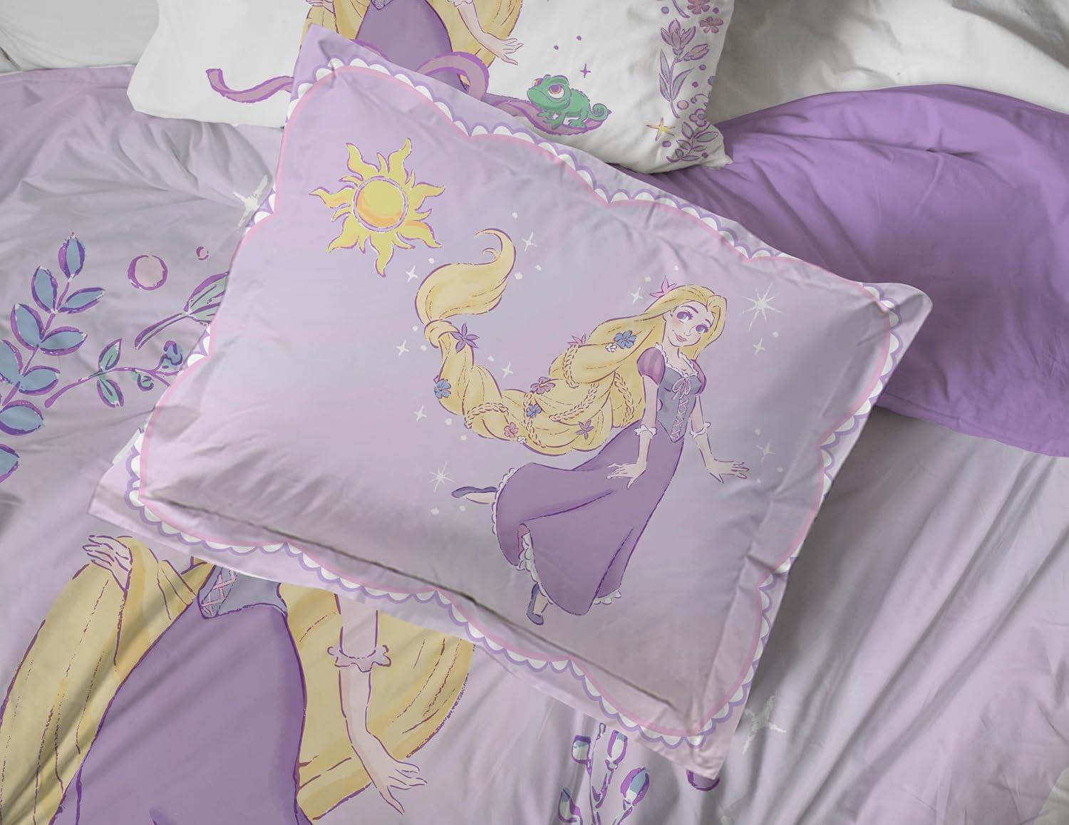 imageJay Franco Kids Comforter Set Includes Sheets and Pillow Covers Soft and Cozy Bed Set for Stylish Room Decor Blue Bluey amp Bingo 7 Piece QueenPurple Disney Princess Rapunzel