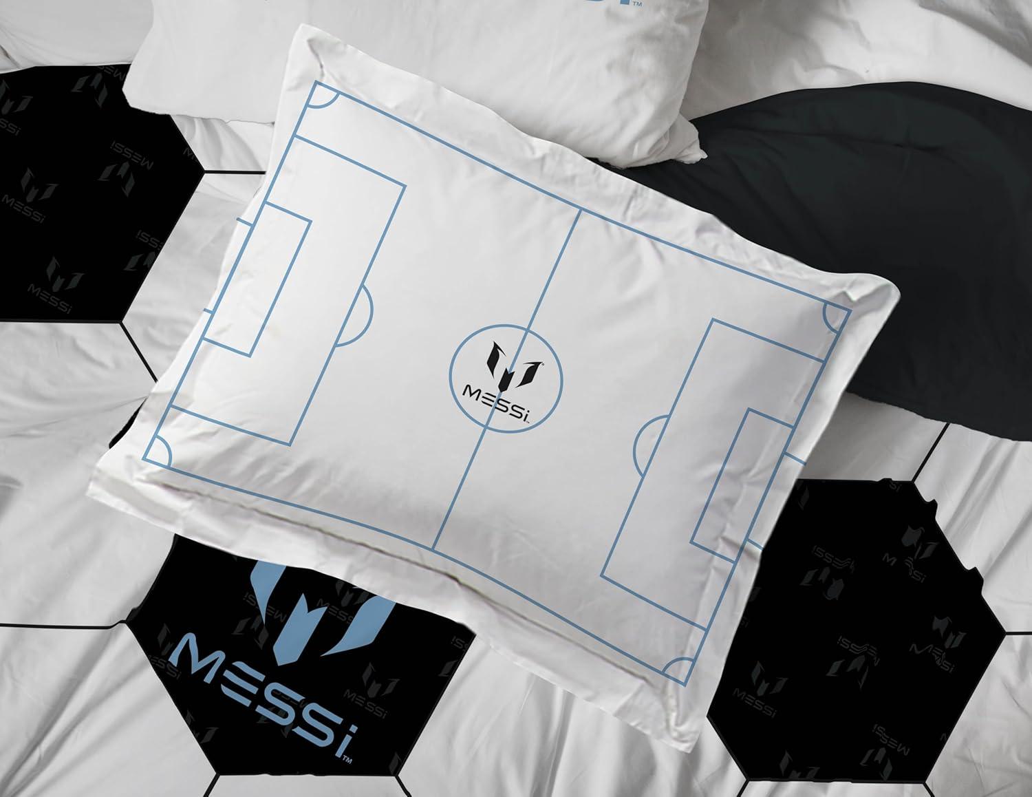 imageJay Franco Kids Comforter Set Includes Sheets and Pillow Covers Soft and Cozy Bed Set for Stylish Room Decor Blue Bluey amp Bingo 7 Piece QueenWhite Messi
