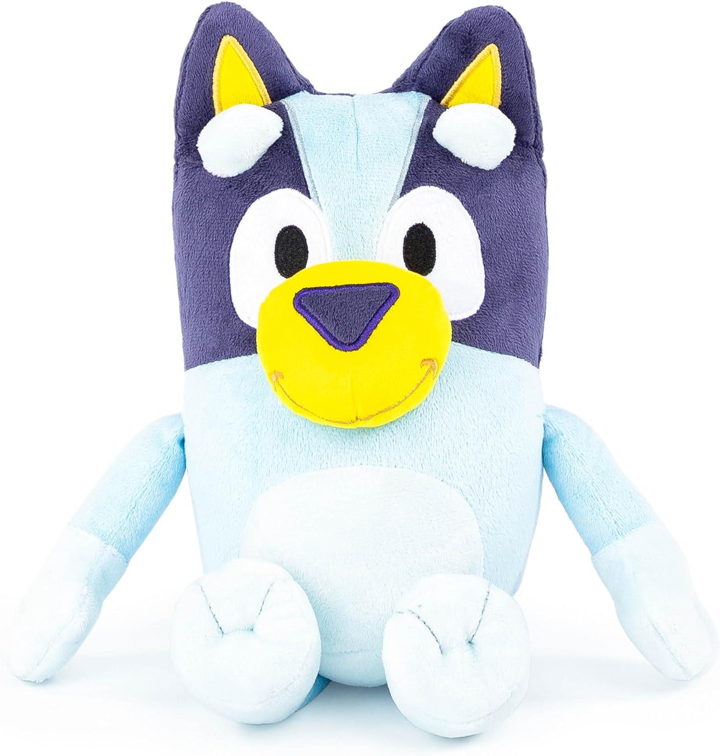 imageJay Franco Kids Plush Mini Pillow Buddy amp 40 x 50 Inch Travel Throw Set Kids Super Soft 2 Piece Cuddle Blanket Set BlueyBlue Bluey